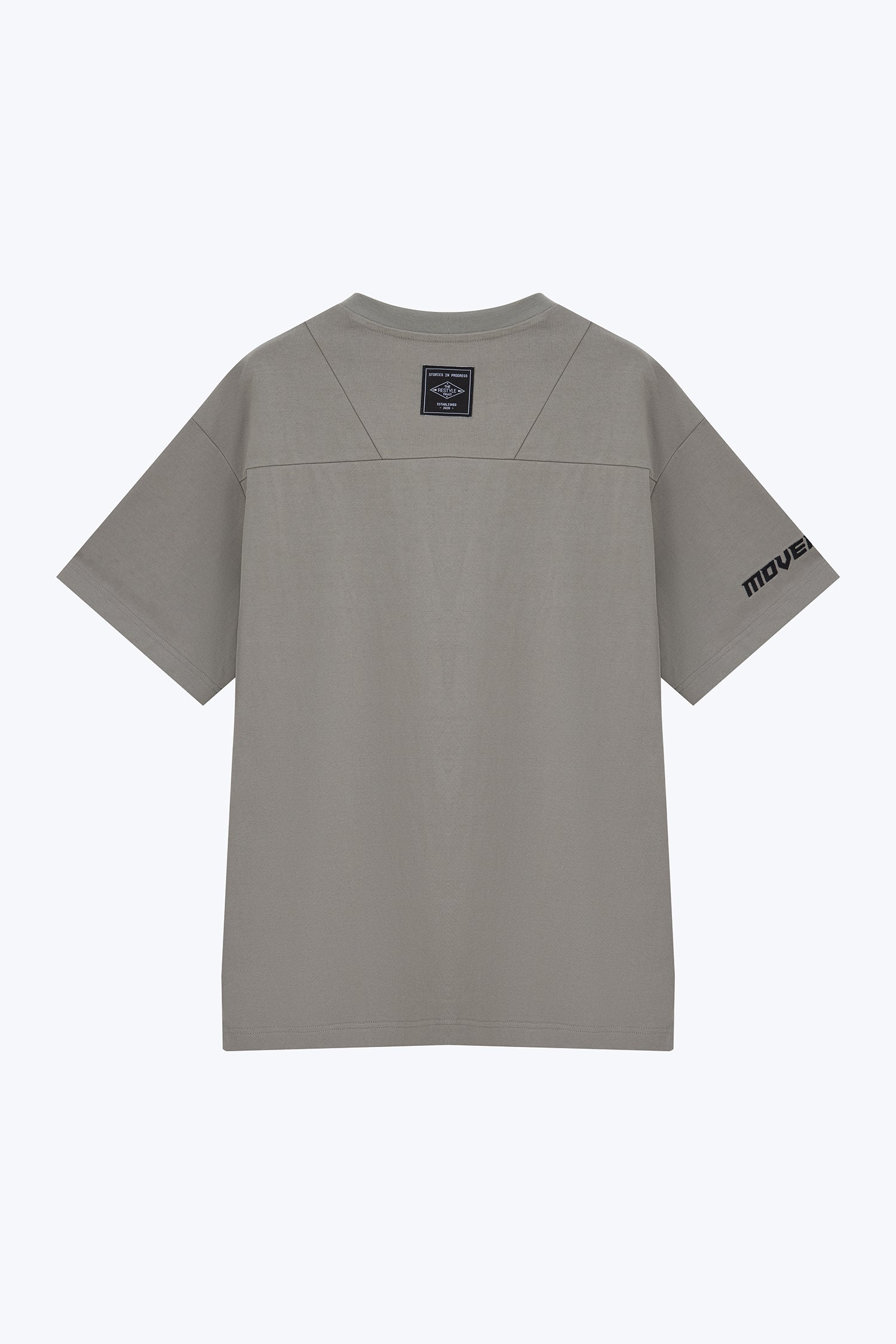 "Stories In Motion" Embroidery Tee - Dark Grey