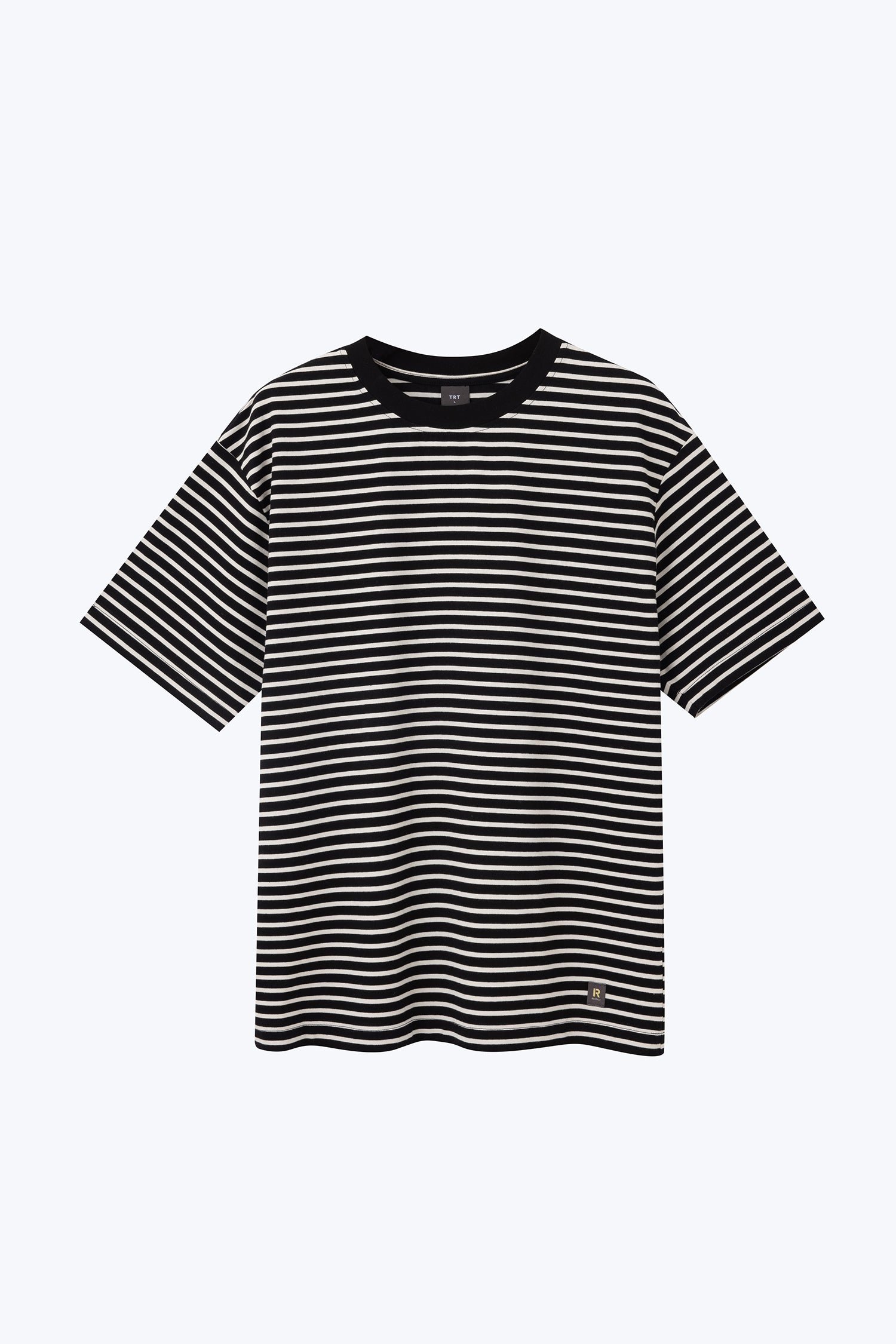 (B) Classic Striped Tee - Black