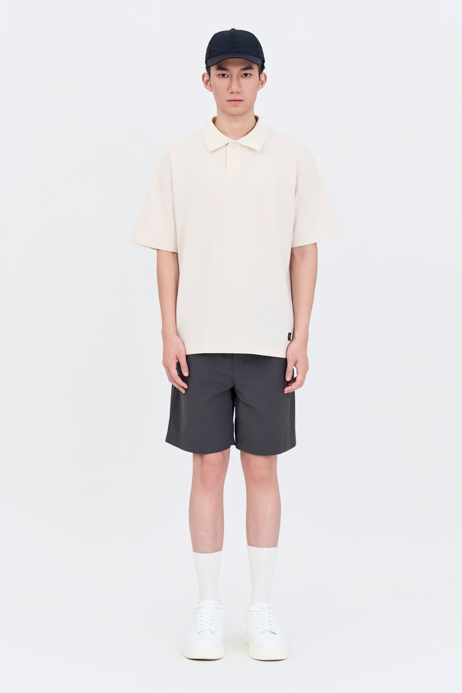 Relaxed Fit Polo Tee - Sand
