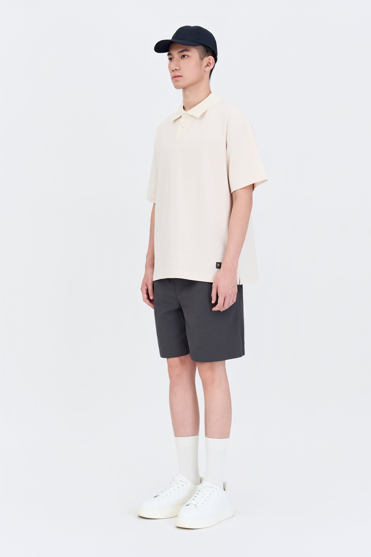 Relaxed Fit Polo Tee - Sand
