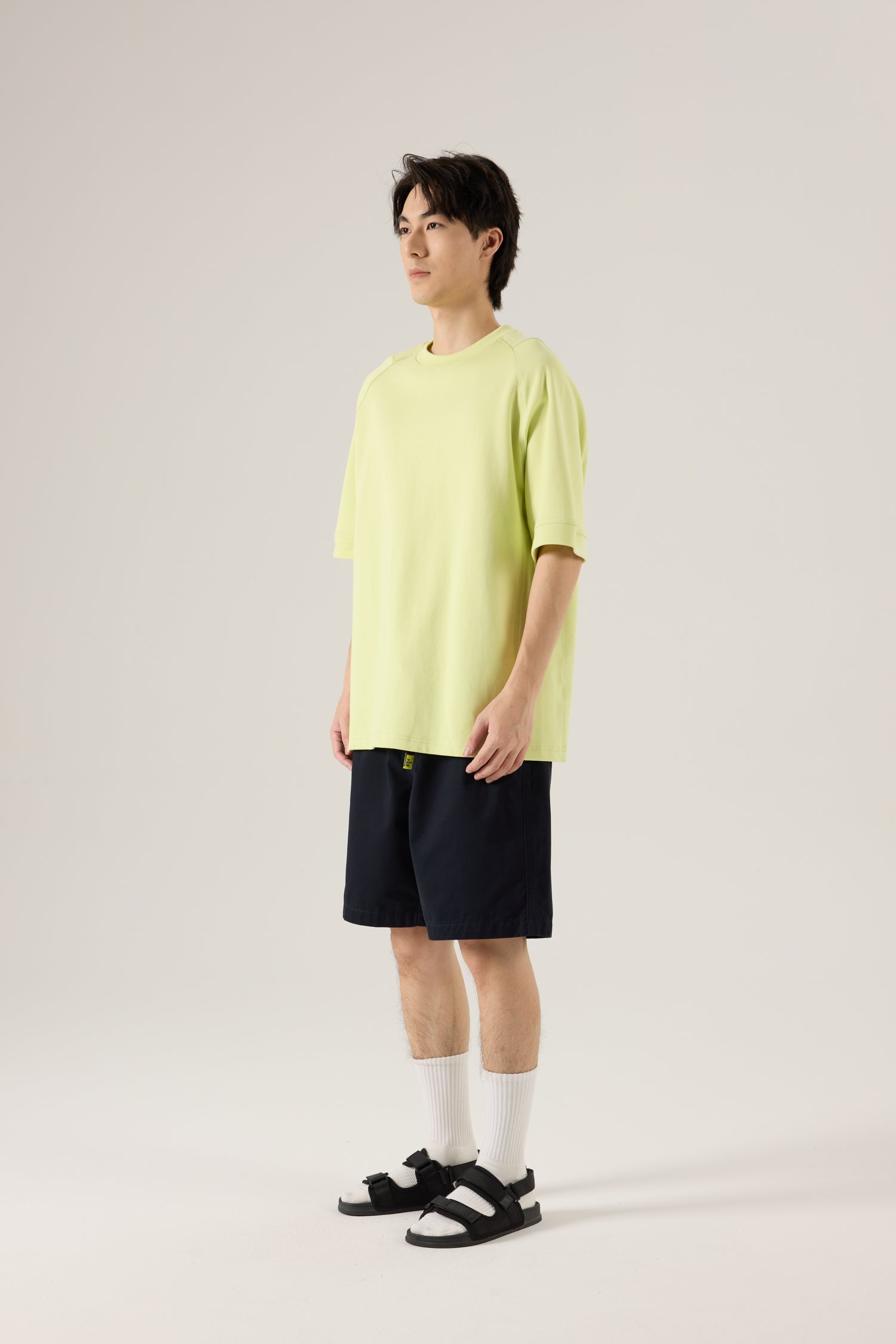 Oversized Panel Tee - Chartreuse