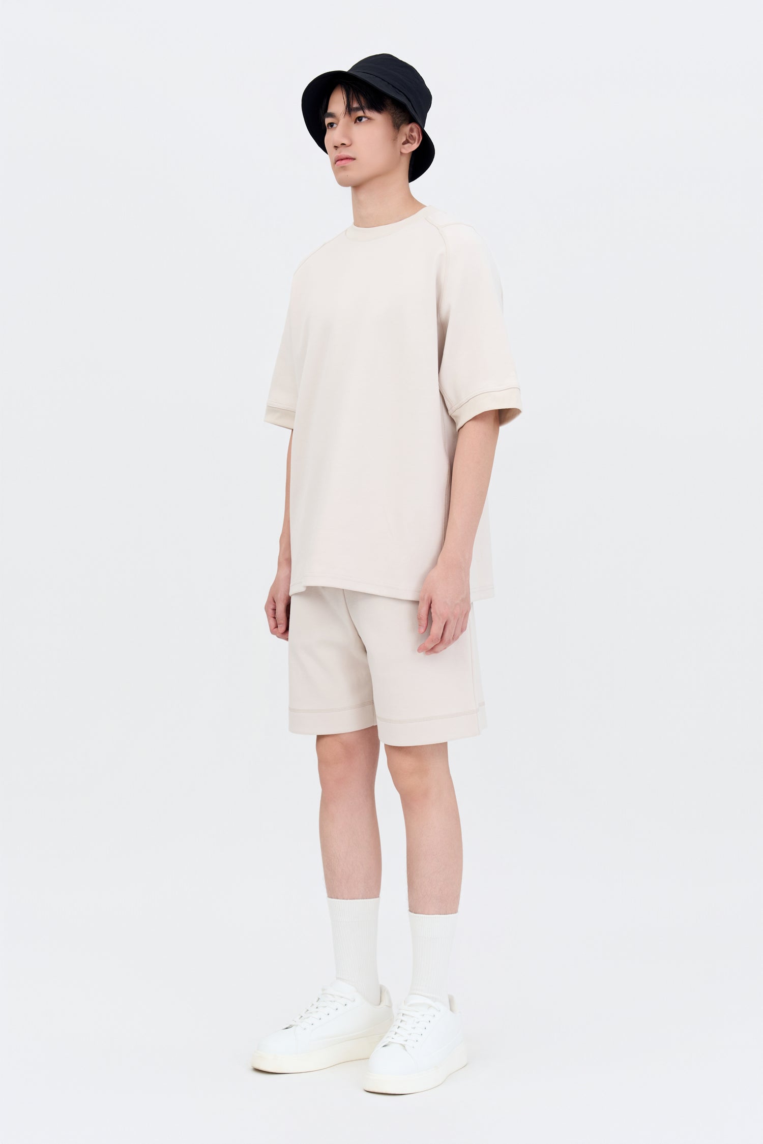 Oversized Panel Tee - Sand