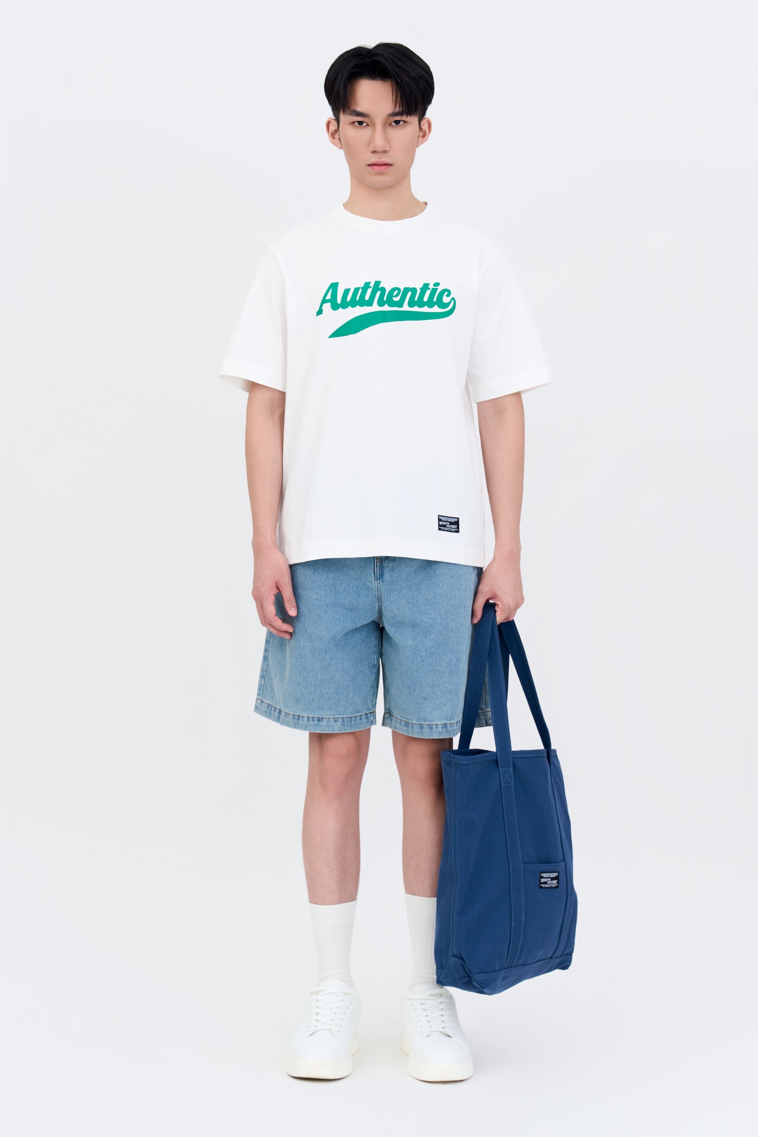 (A) Authentic Script Tee - Cream