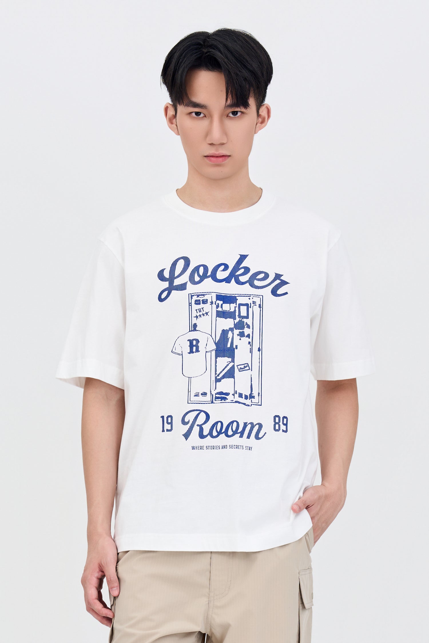 College Locker Room Tee - Cream