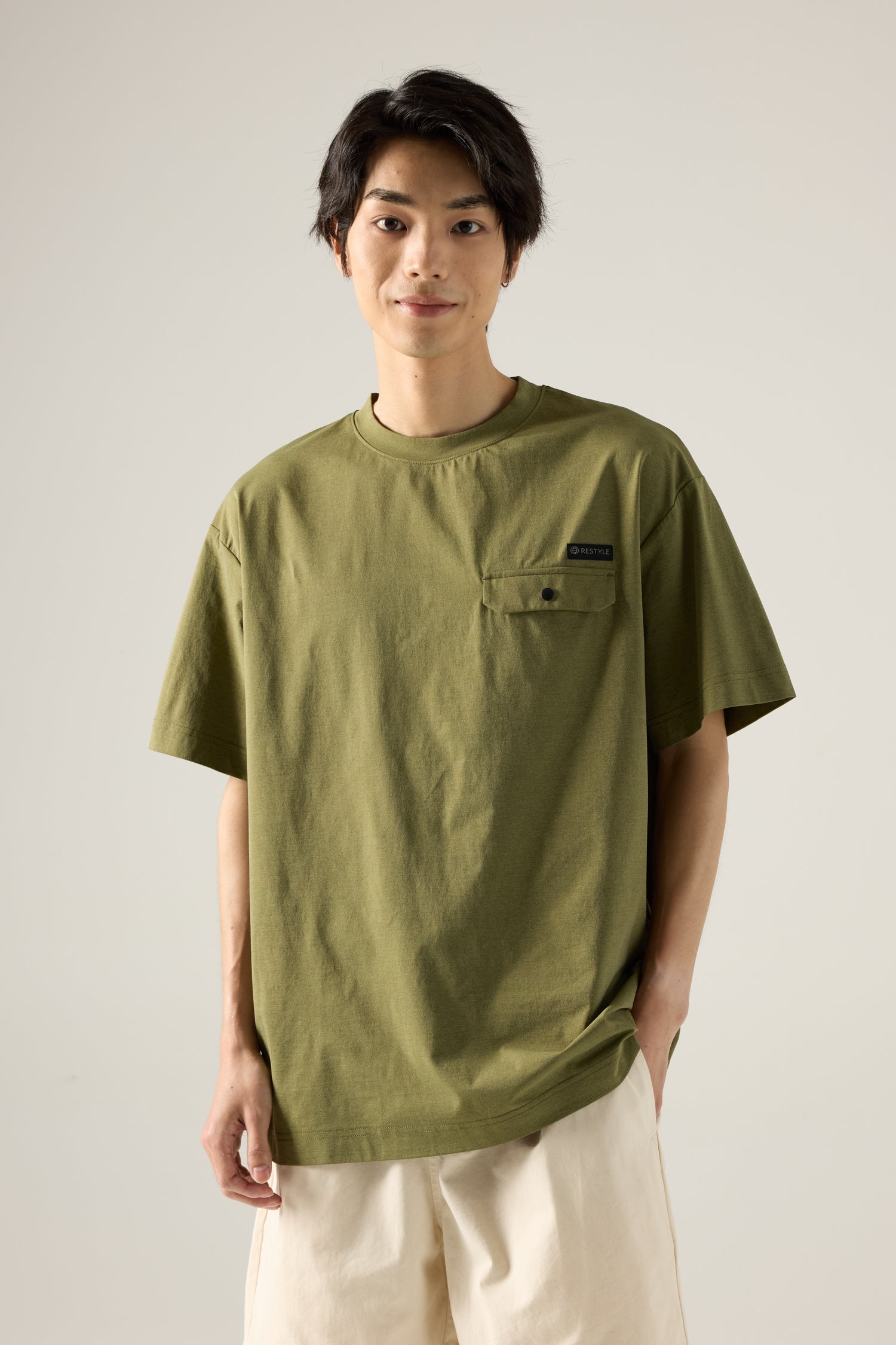(C) Flap Pocket Tee - Olive