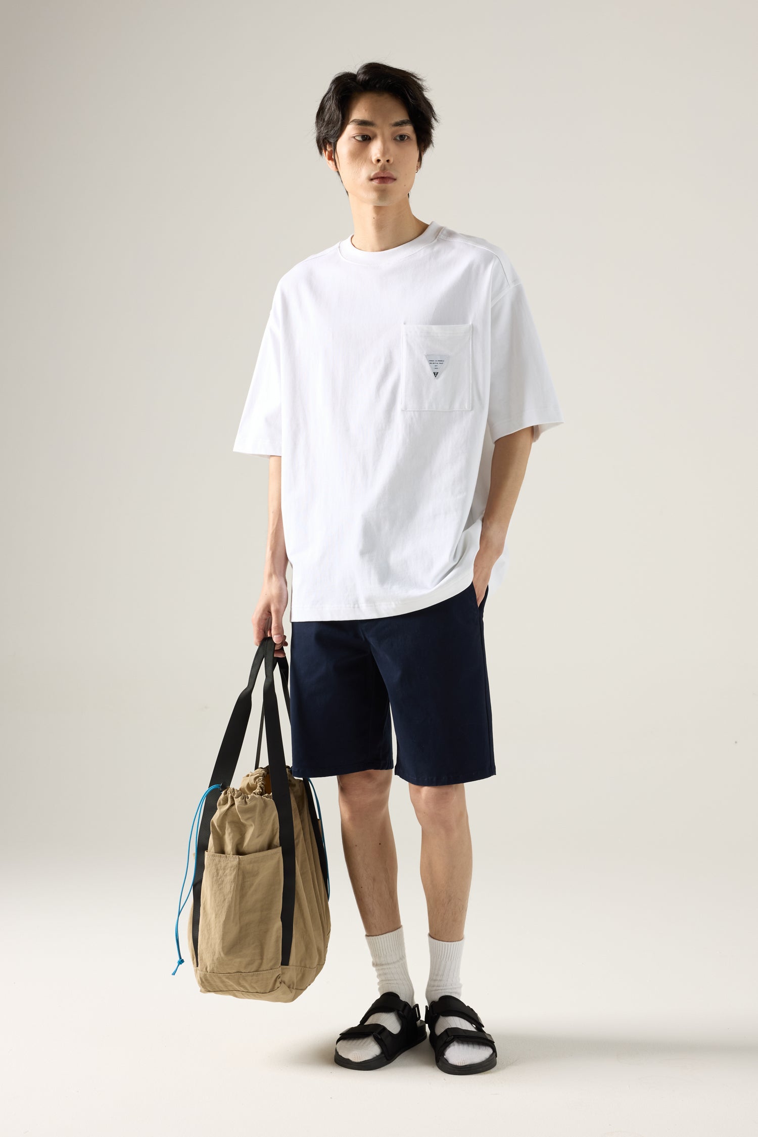 (C) Utility Panel Tee - Cream
