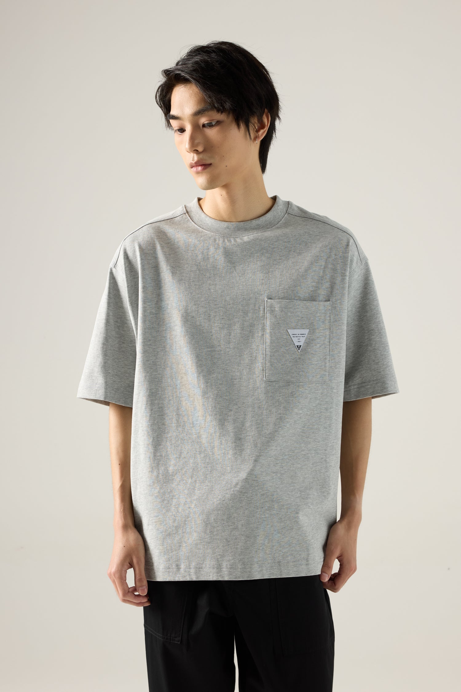 (C) Utility Panel Tee - Heather Grey