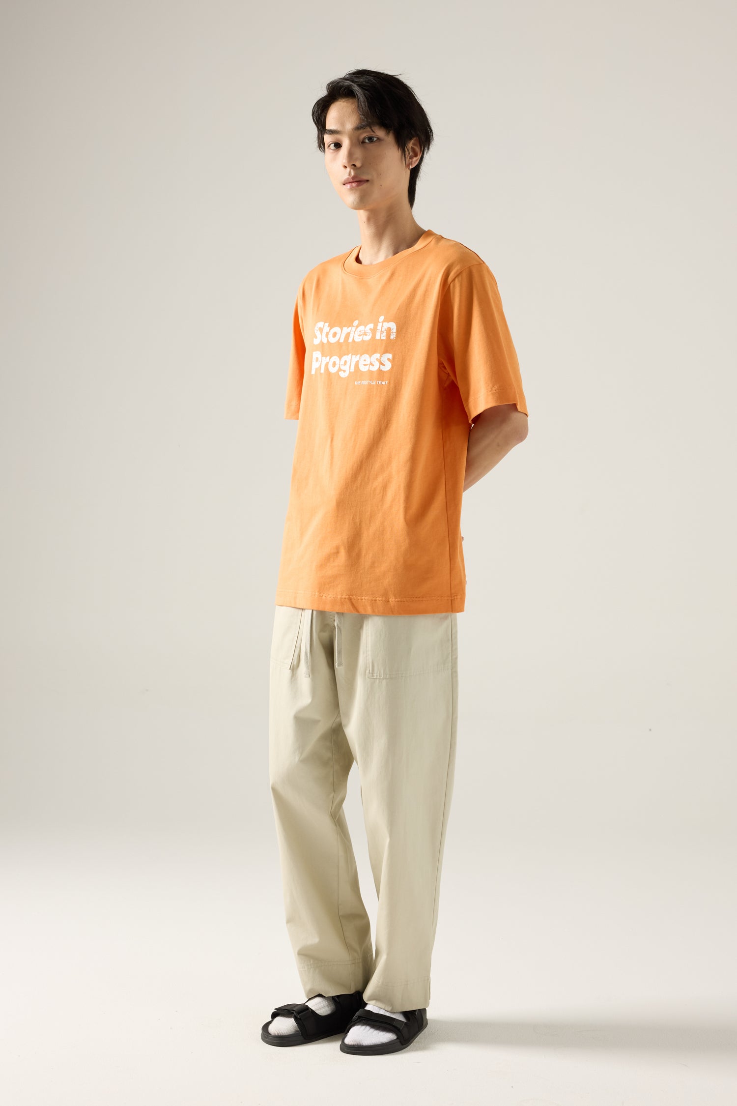 (A) Stories In Progress Graphic Tee - Orange
