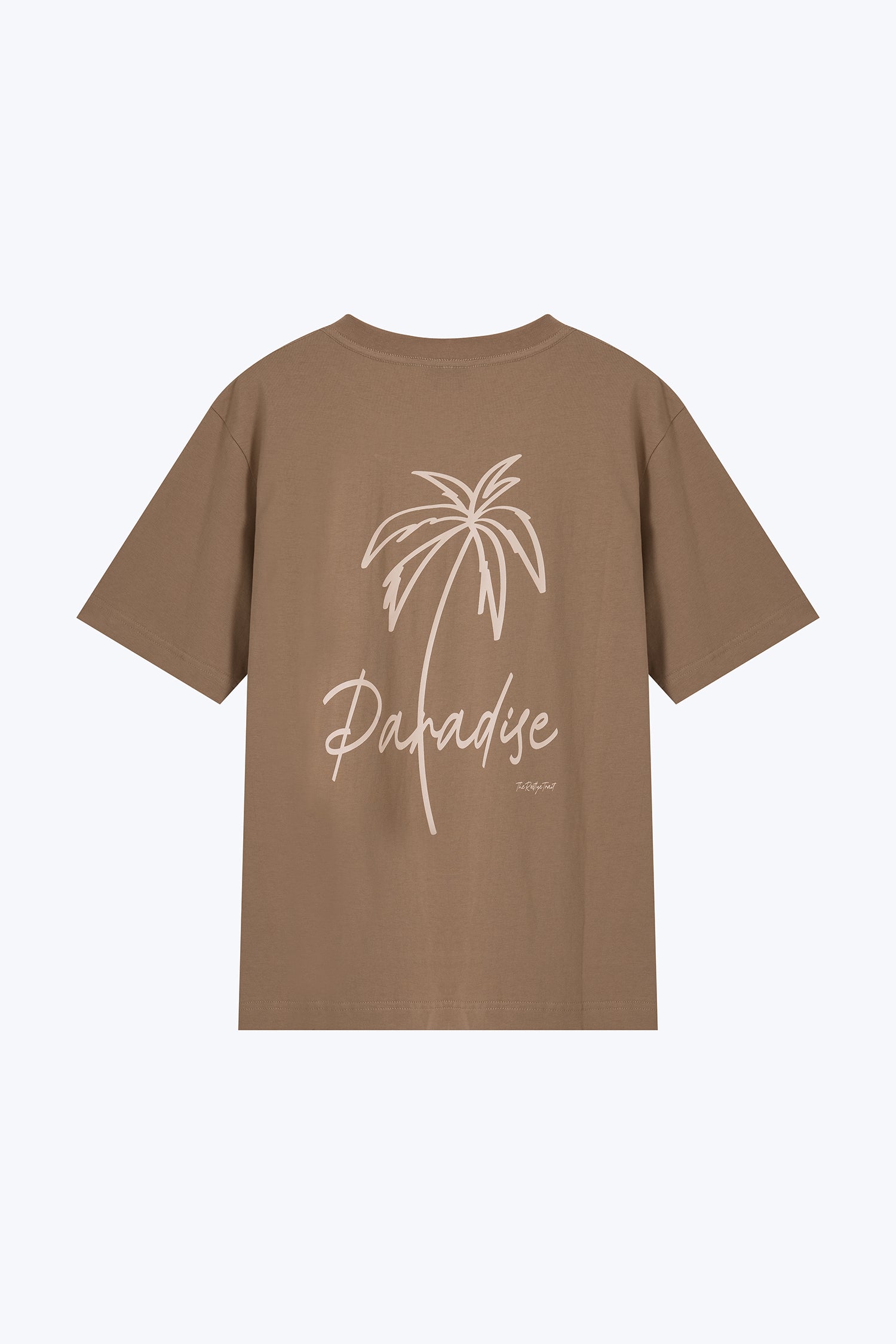 Jersey "Paradise" Graphic Tee - Olive Brown
