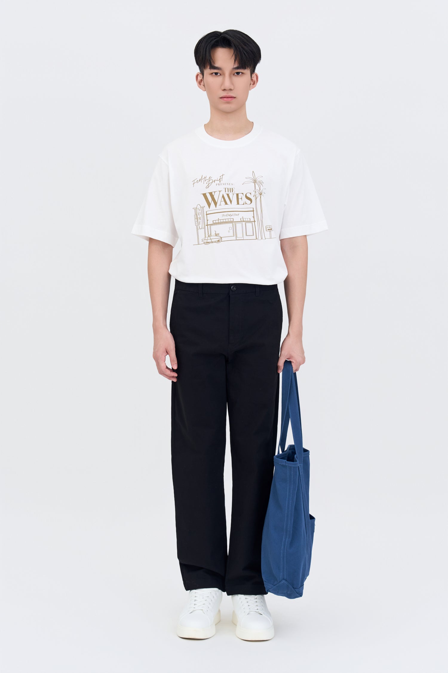 Jersey "Feel the Drift" Graphic Tee - Cream