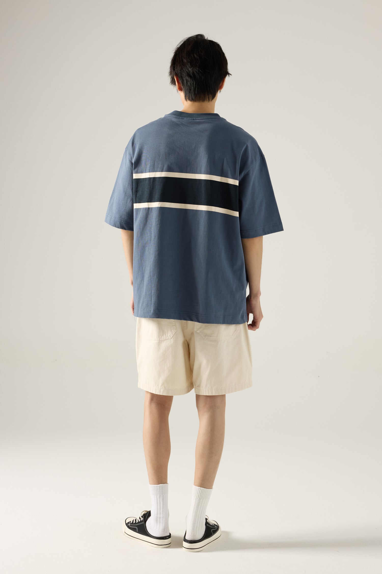 (C) Colourblock Utility Tee - Blue