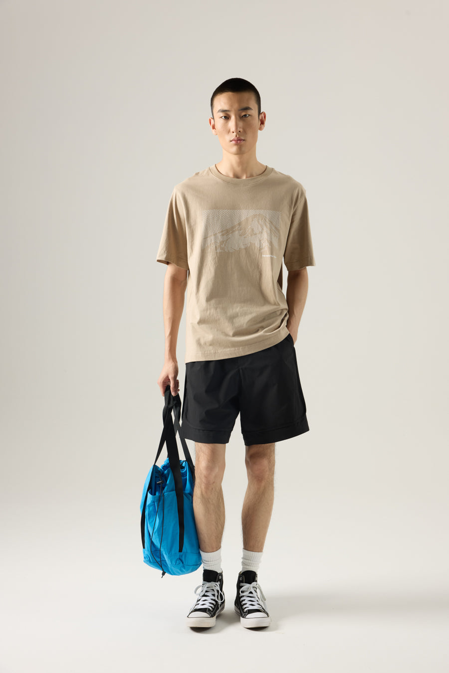 (A) Mountain Graphic Tee - Taupe