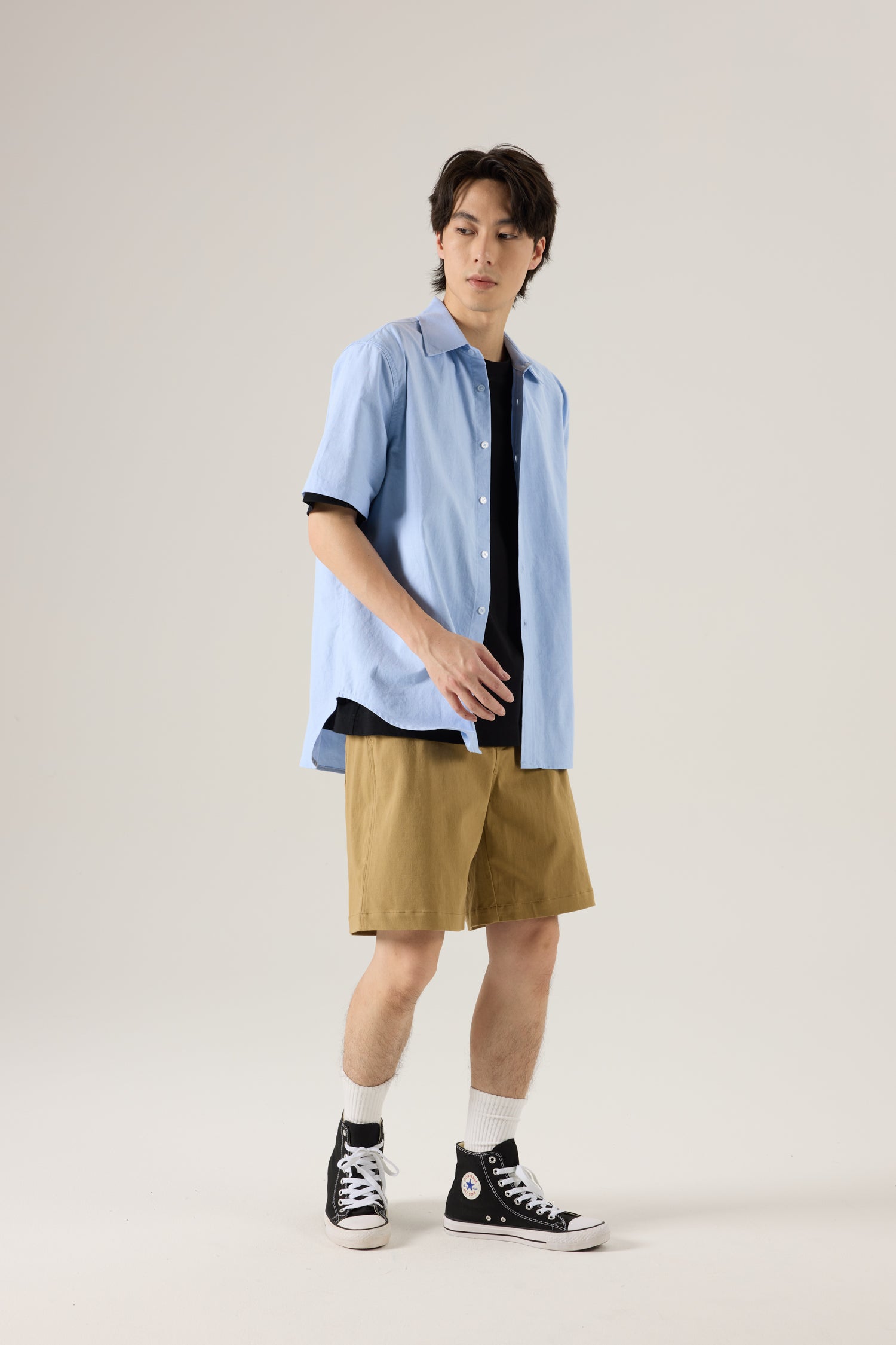 (A) Essential Crew Neck Tee - Black