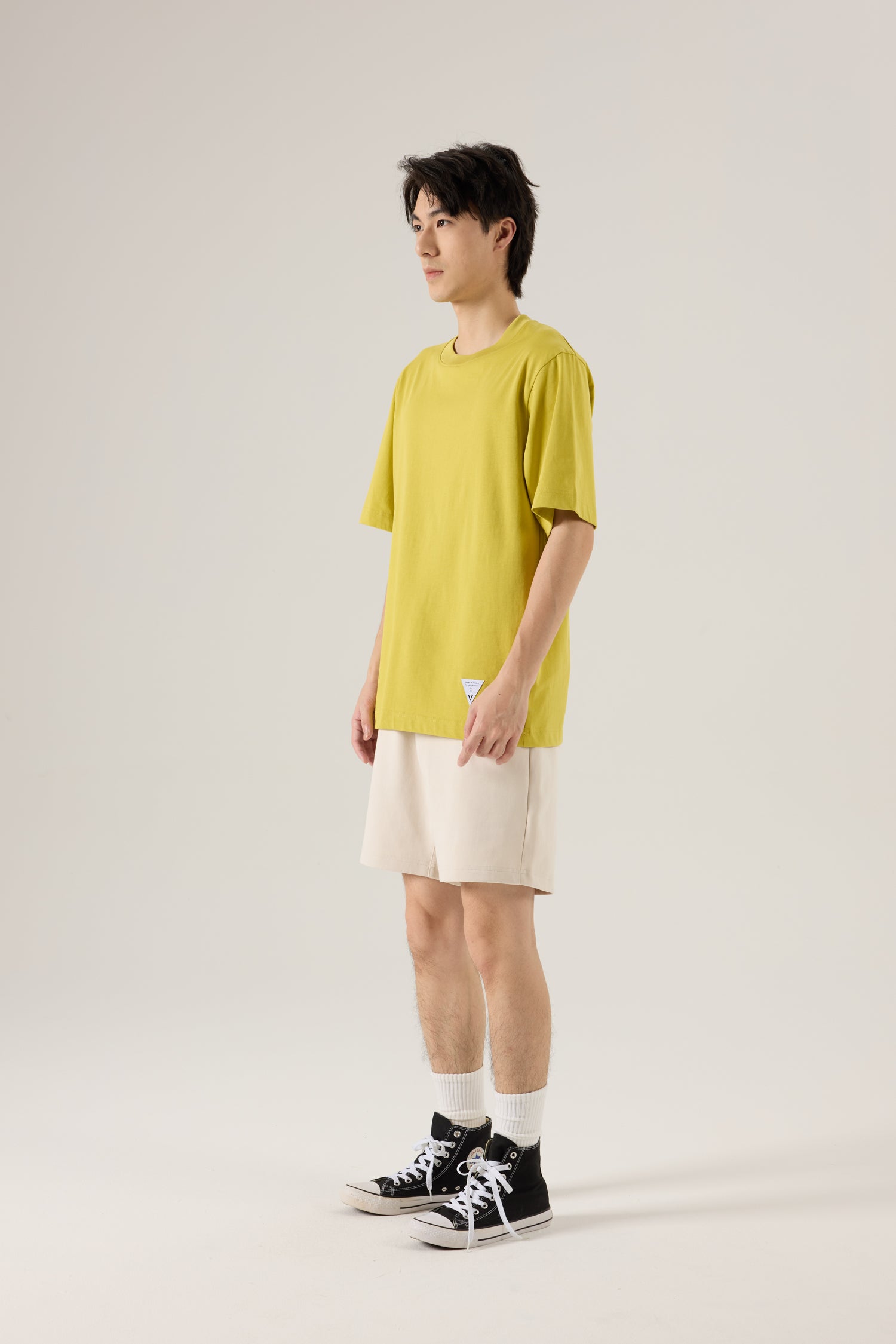 (A) Essential Crew Neck Tee - Chartreuse