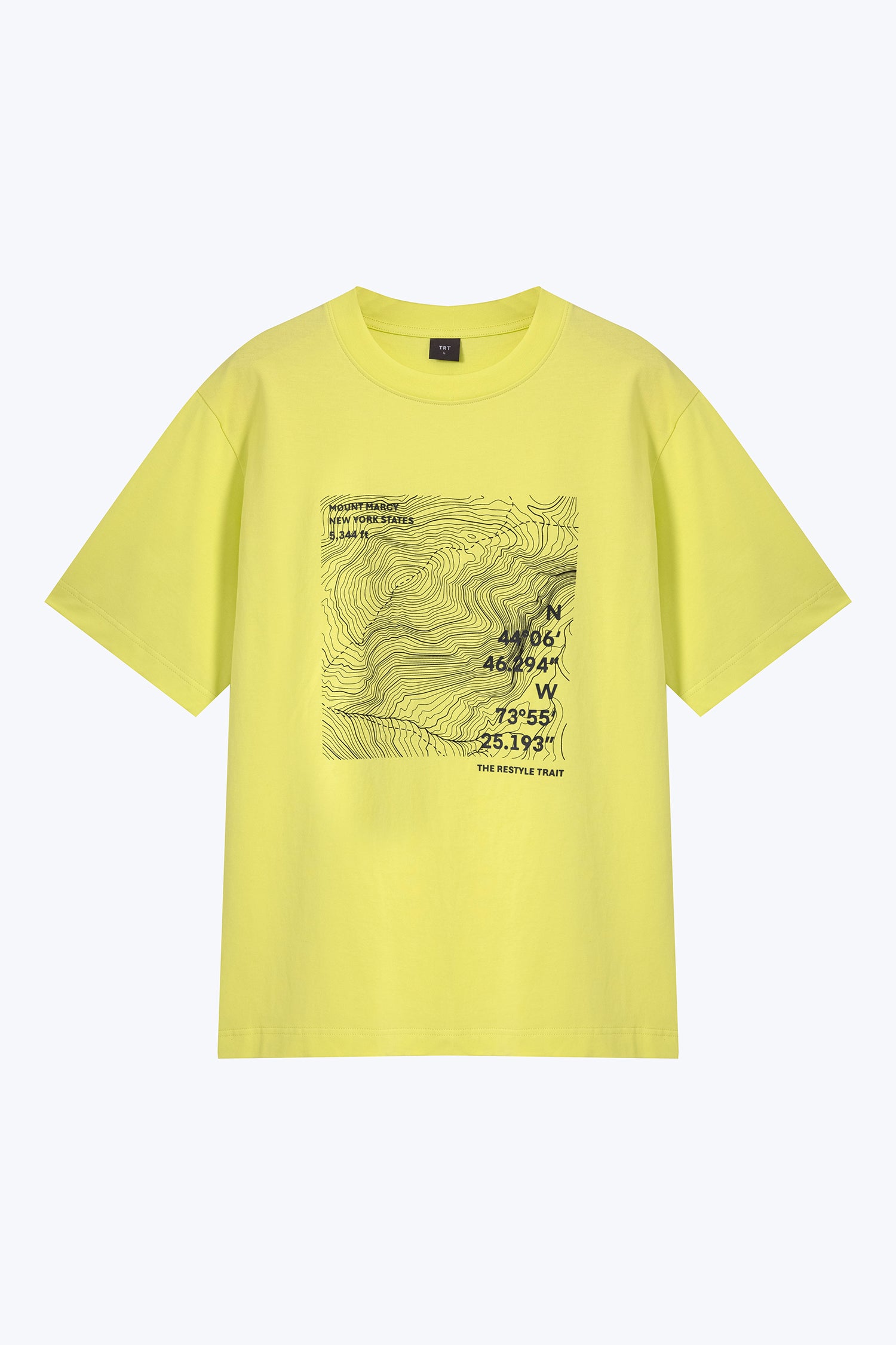 (A) Mapped Terrain Graphic Tee - Chartreuse