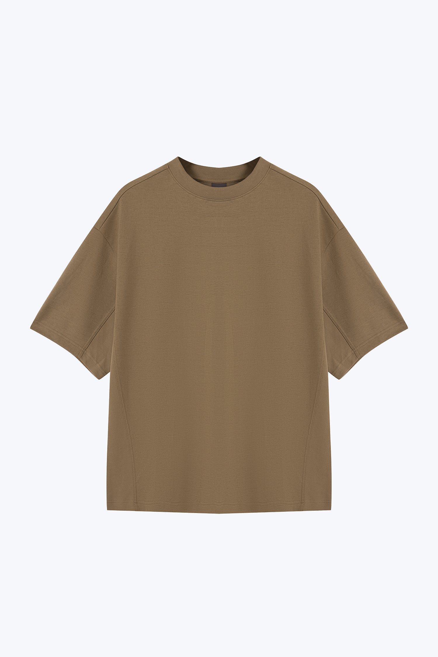 (C) Oversized Waffle Panel Tee - Olive