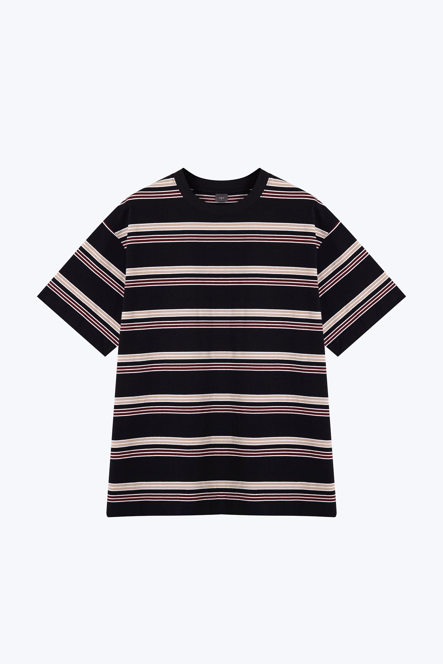 (C) Oversized Stripes Tee - Black Stripes