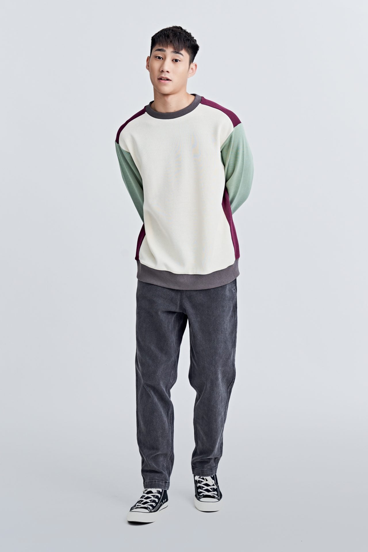 Jersey Colour Block Sweatshirt