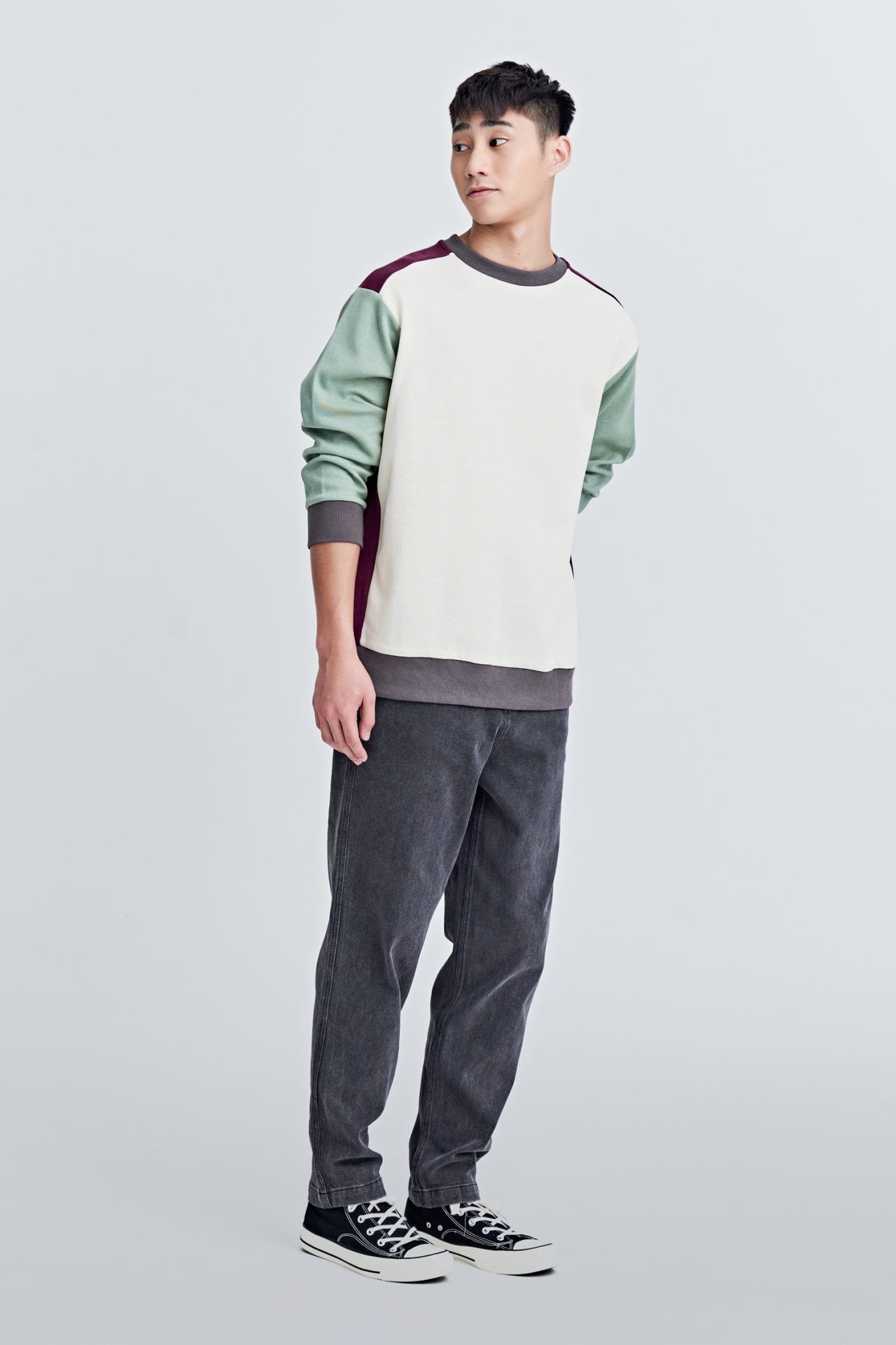 Jersey Colour Block Sweatshirt