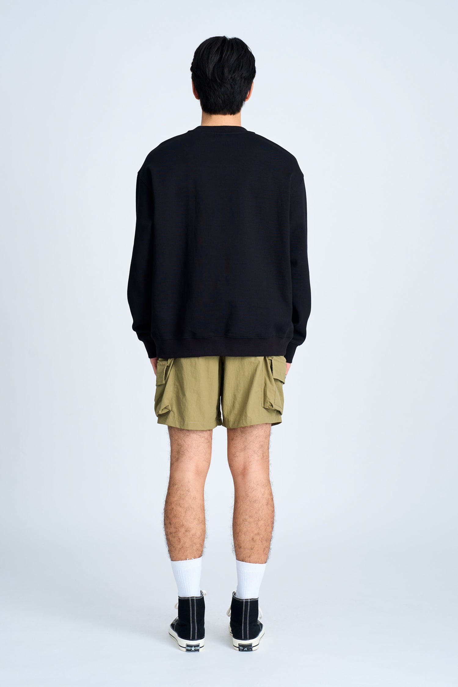 Cotton Blend Crew Neck Sweater