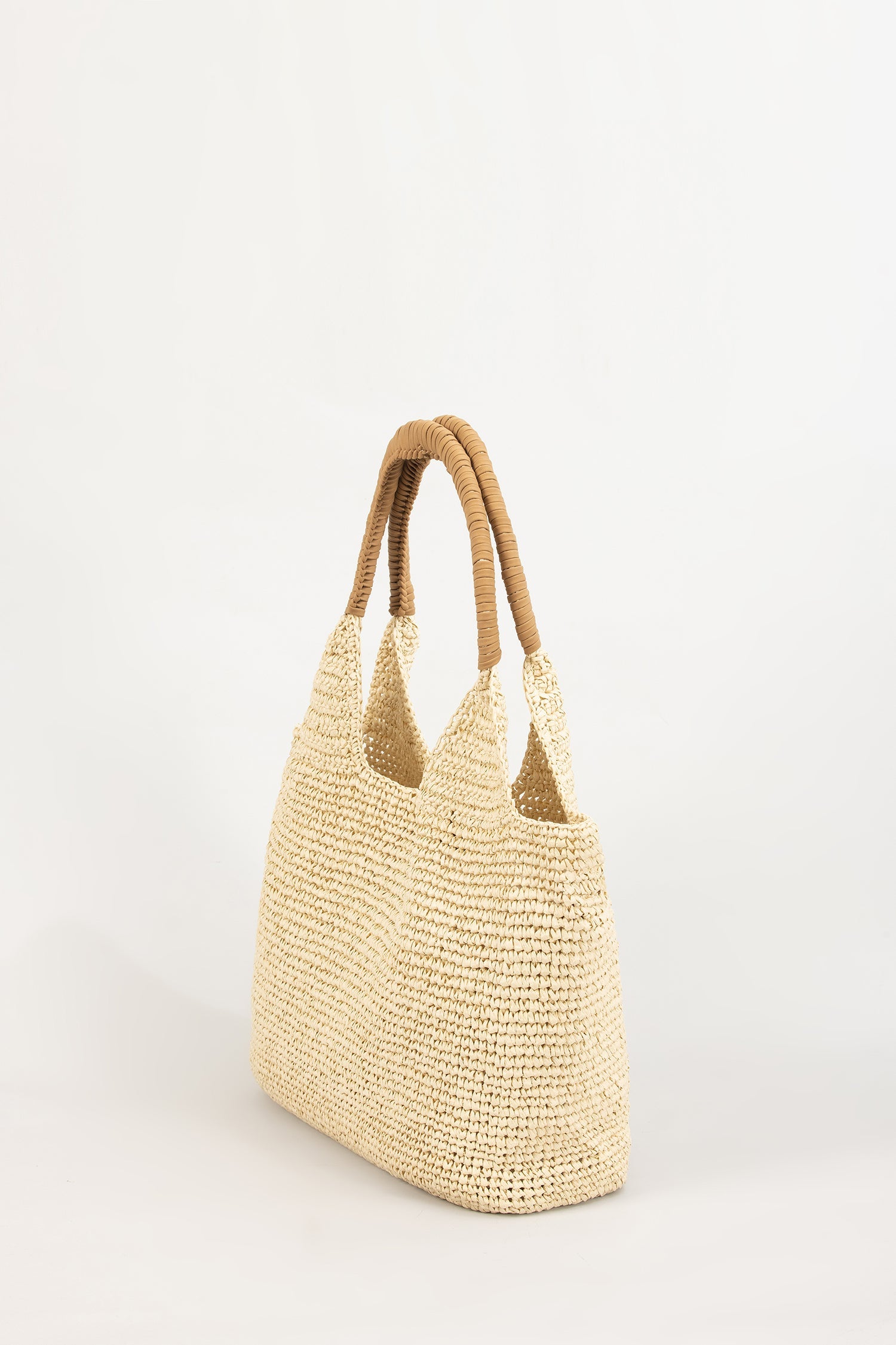 Woven Straw Bag - Beige