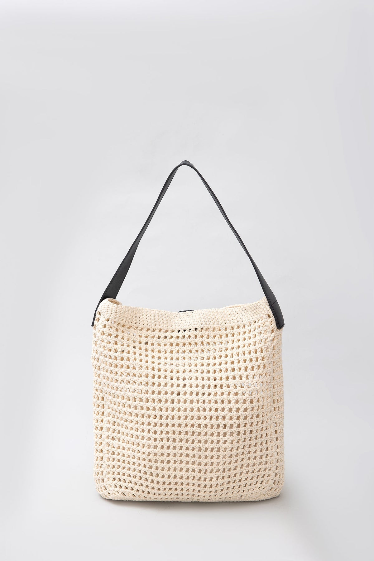 Crochet Tote Bag - Beige
