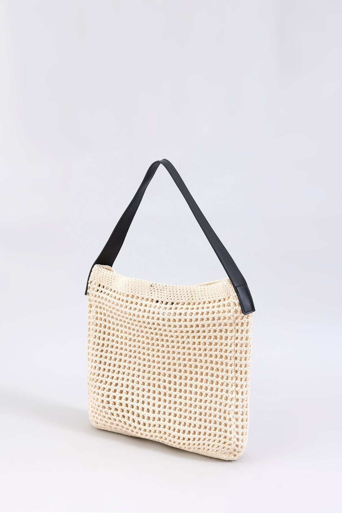 Crochet Tote Bag - Beige