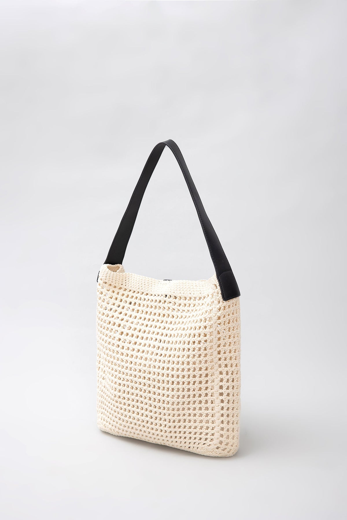 Crochet Tote Bag - Beige