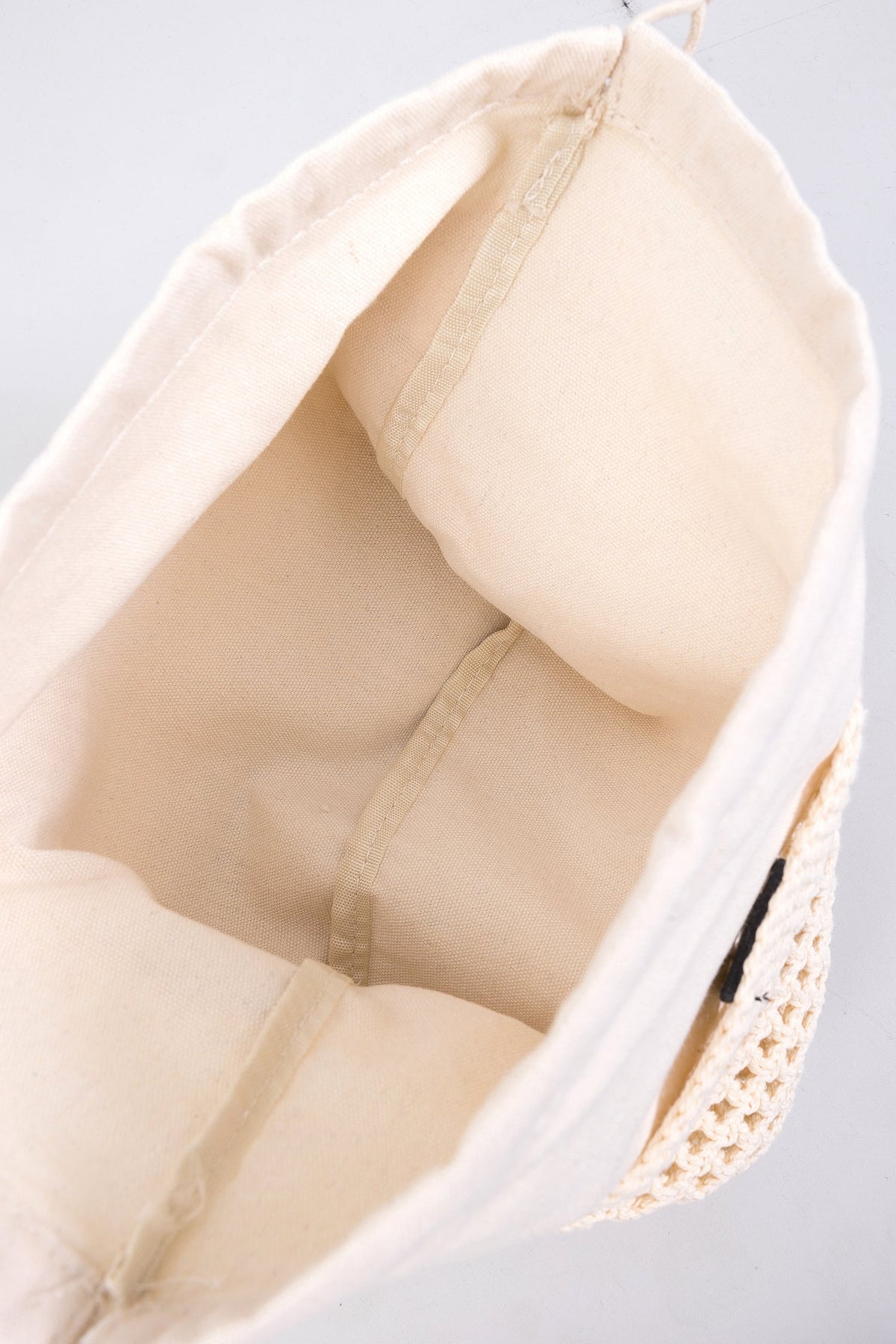 Crochet Tote Bag - Beige
