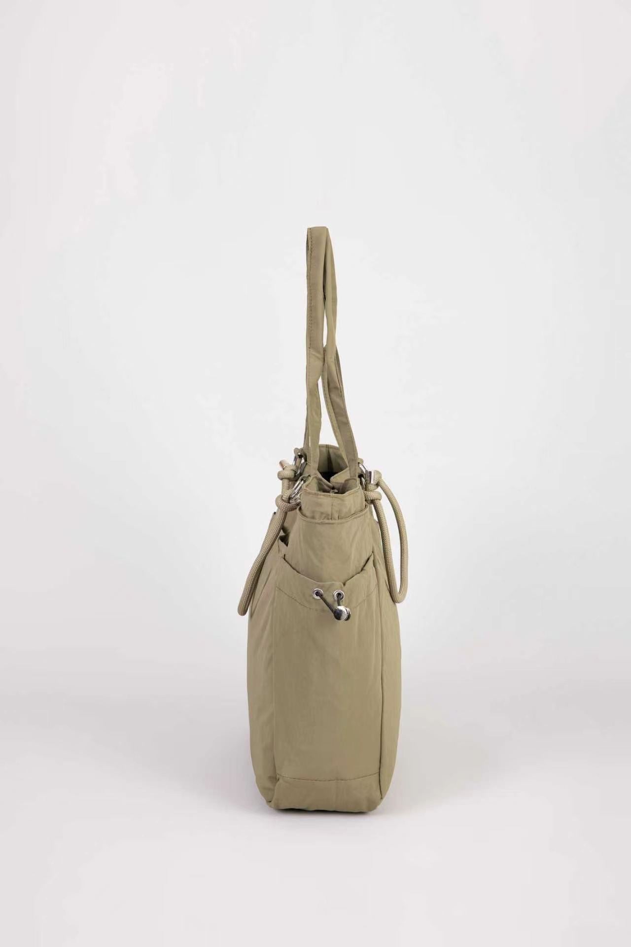 Nylon Tote Bag - Army Green