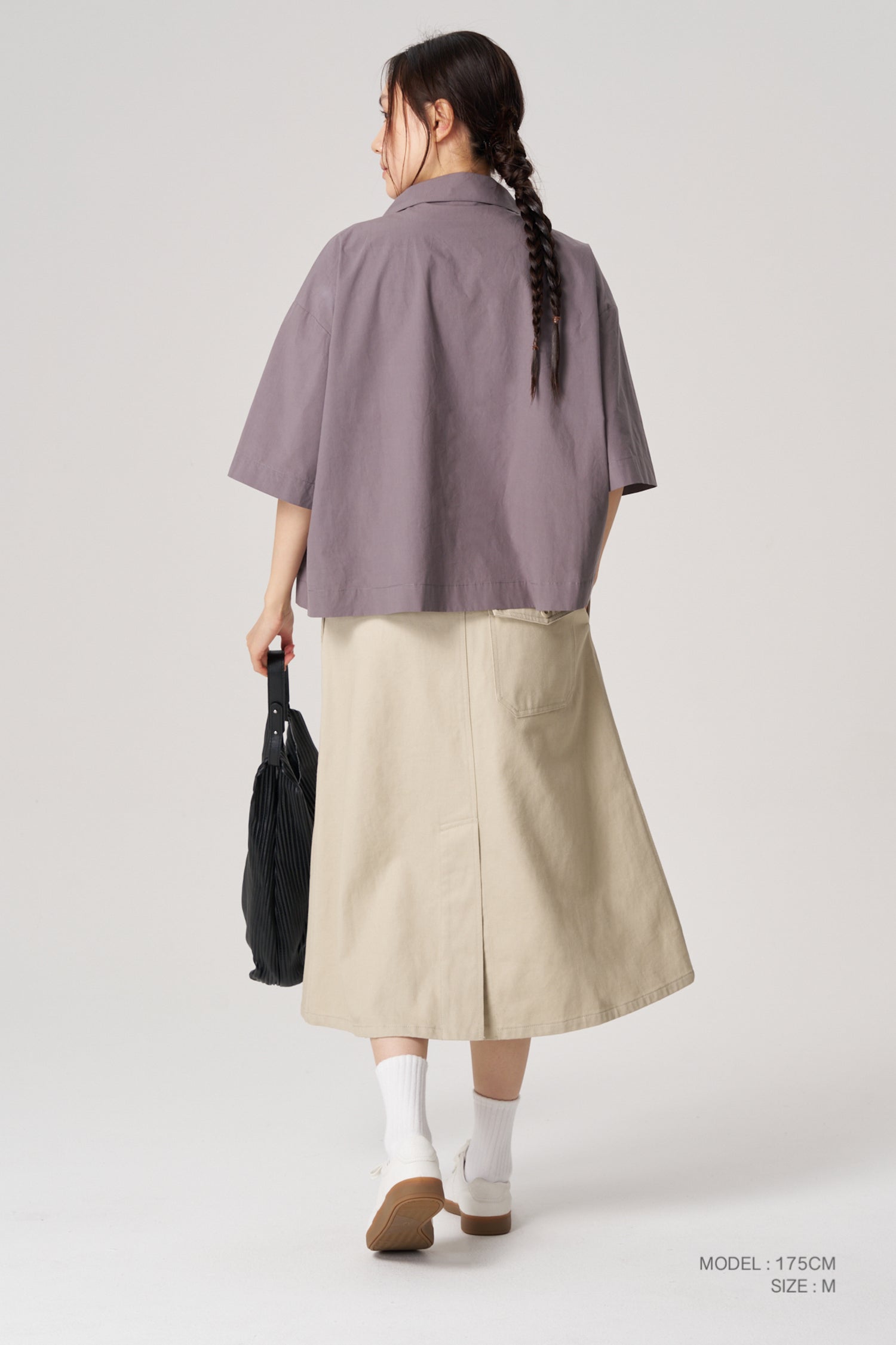 Patch Pocket Blouse - Charcoal
