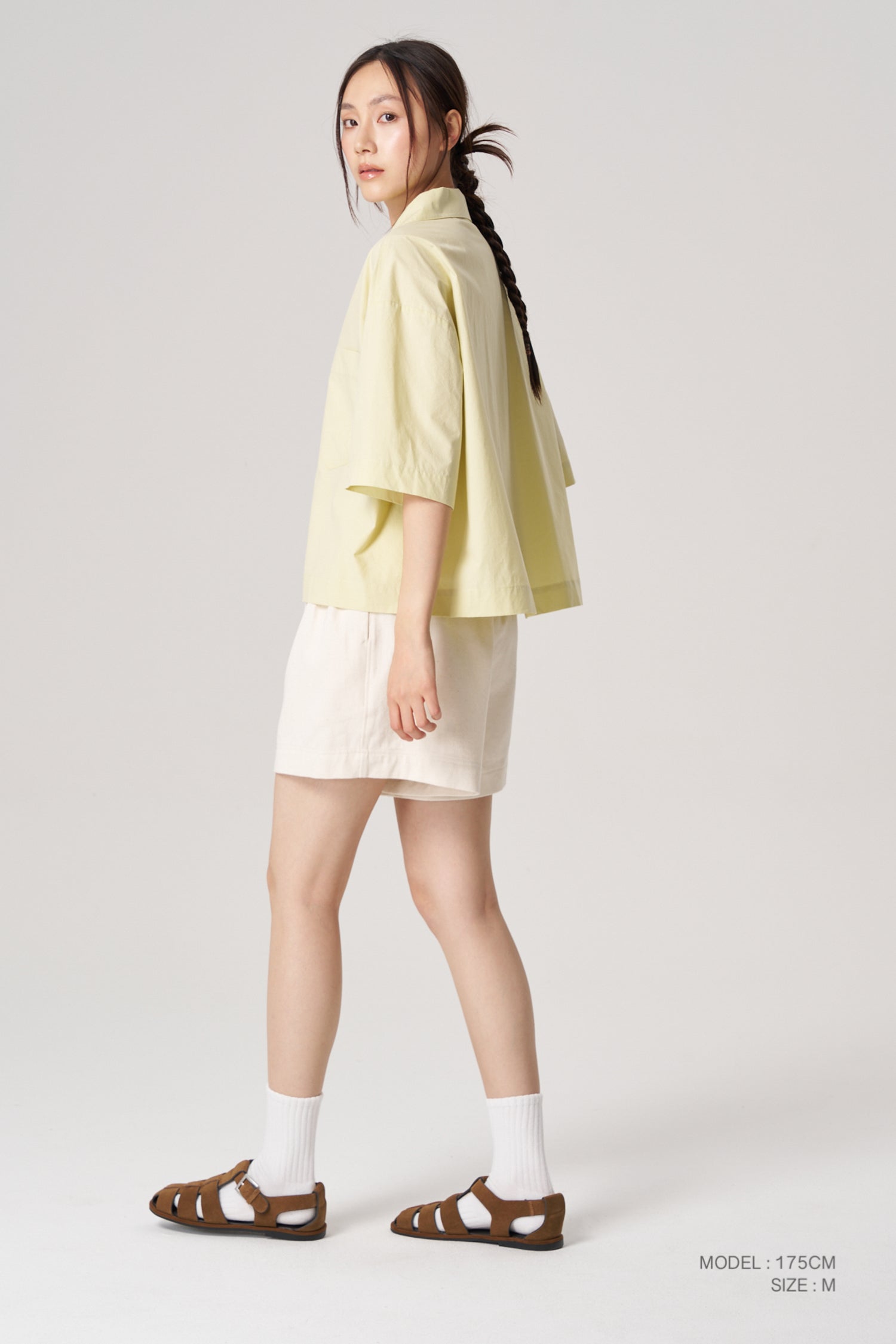 Patch Pocket Blouse - Pale Yellow