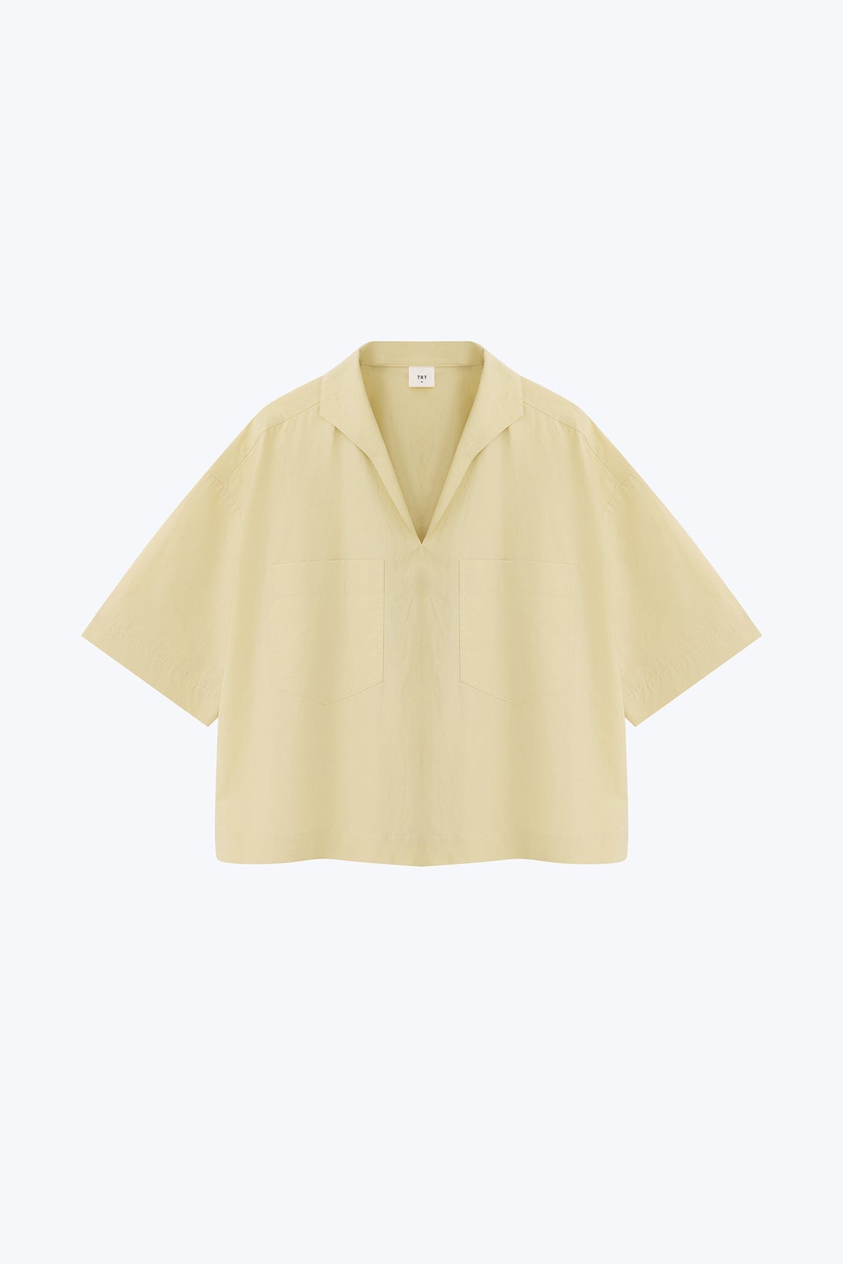 Patch Pocket Blouse - Pale Yellow