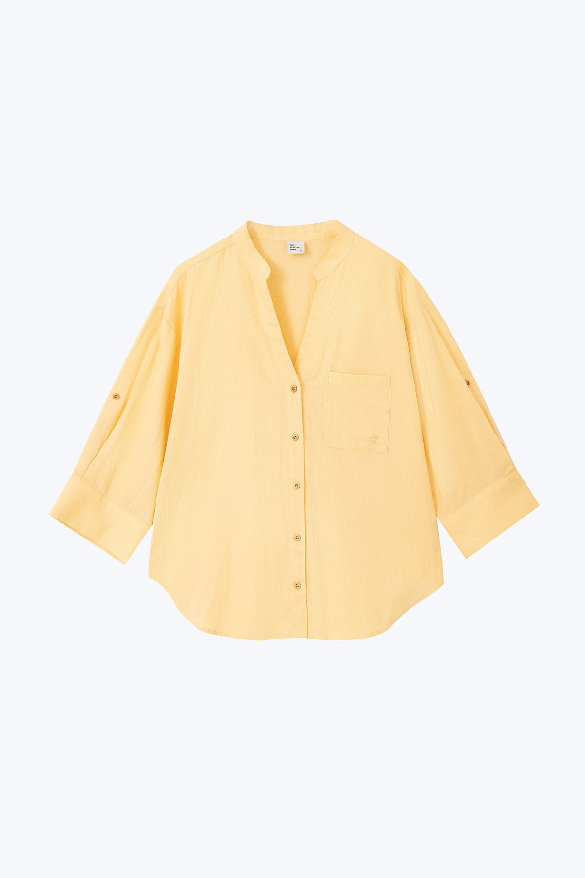 Front Button Blouse - Canary