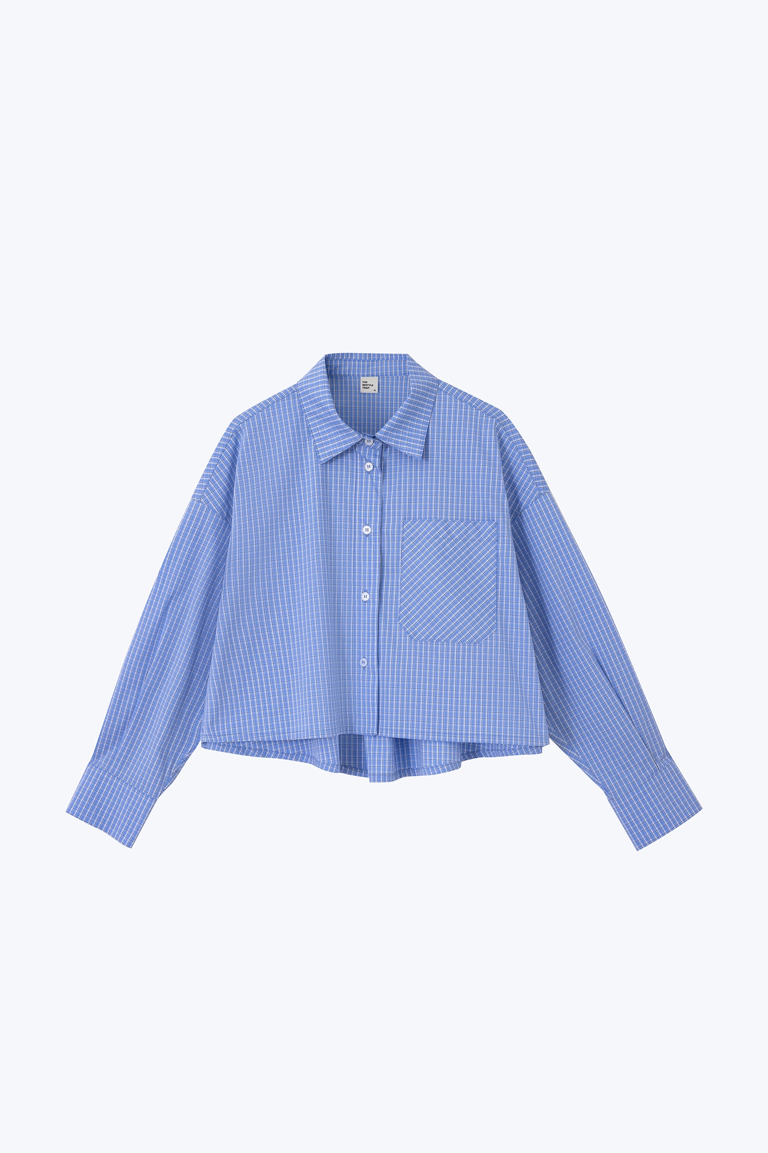 Checkered Long Sleeve Shirt - Checkered Blue