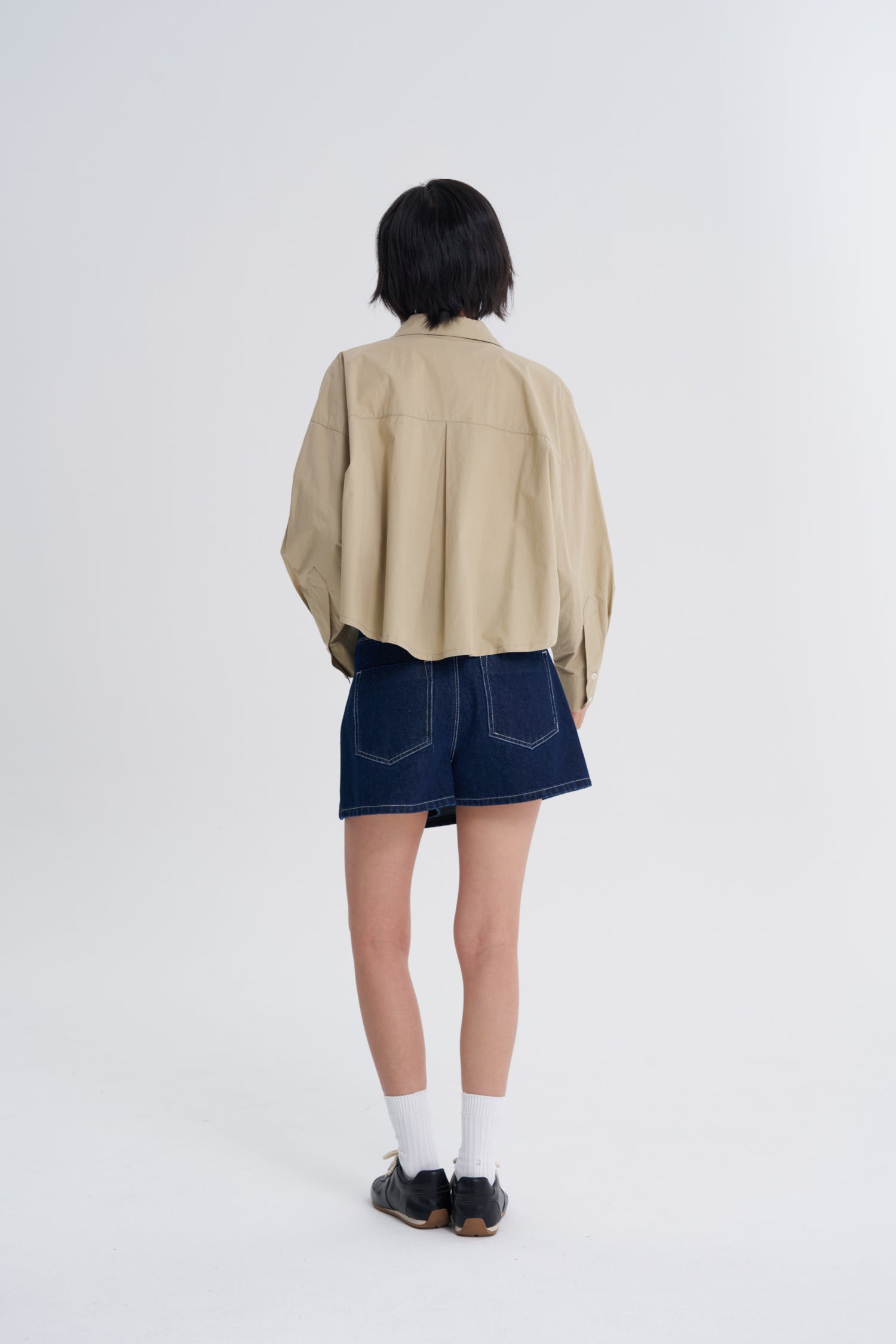 Checkered Long Sleeve Shirt - Khaki