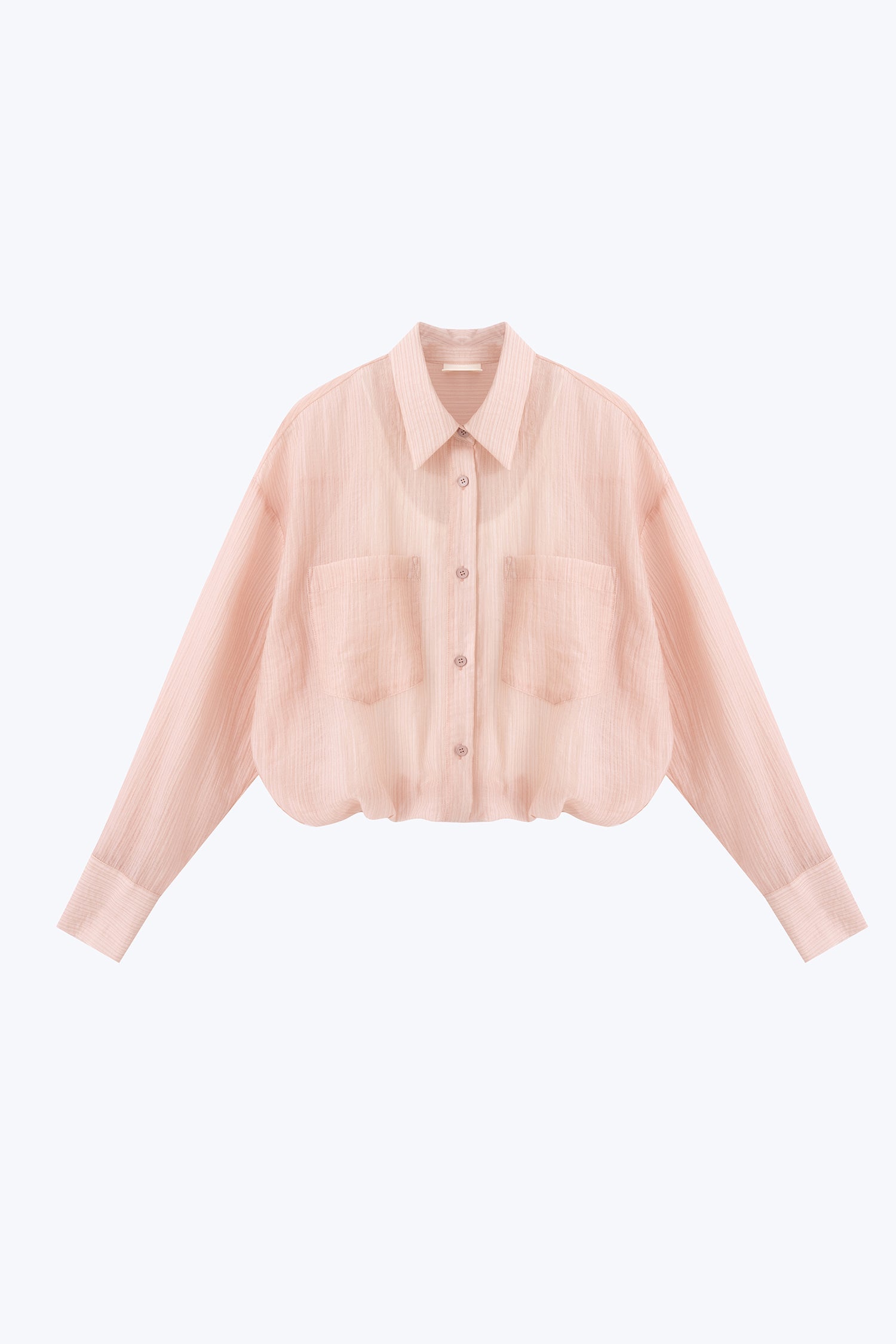 Faux Two-Piece Blouse - Blush