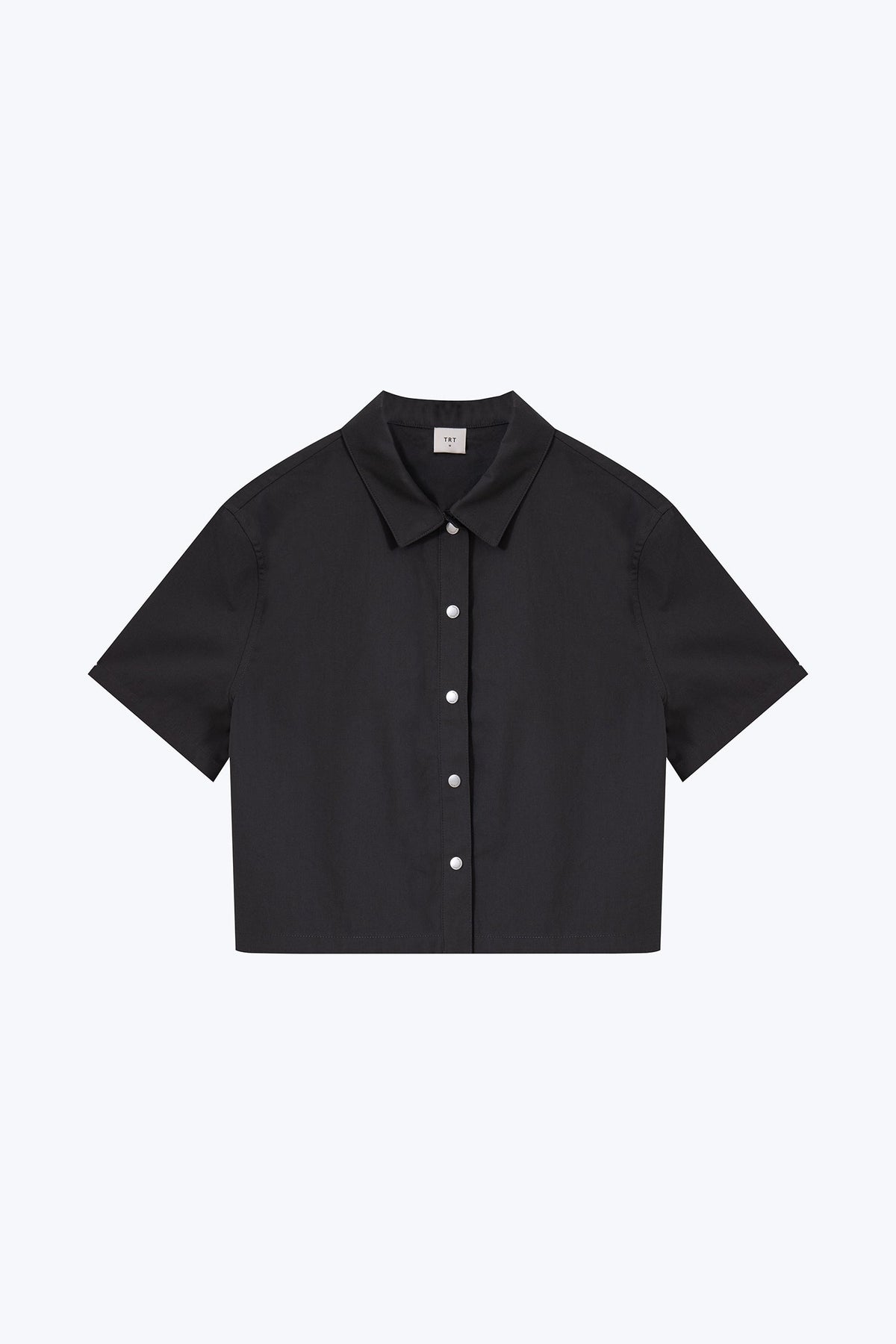 Snap Button Blouse - Charcoal