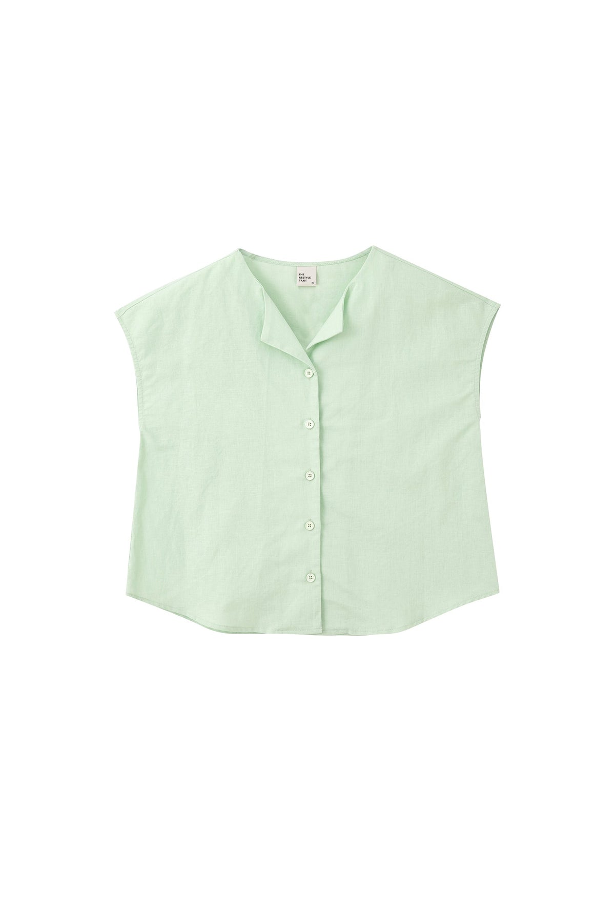 Sleeveless Button Blouse - Mint