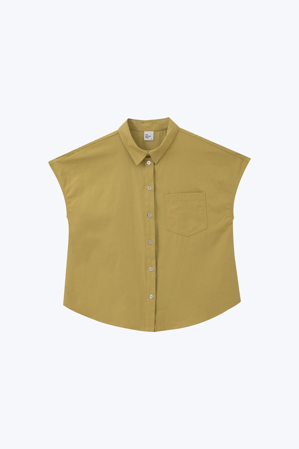 Cap Sleeve Blouse - Olive