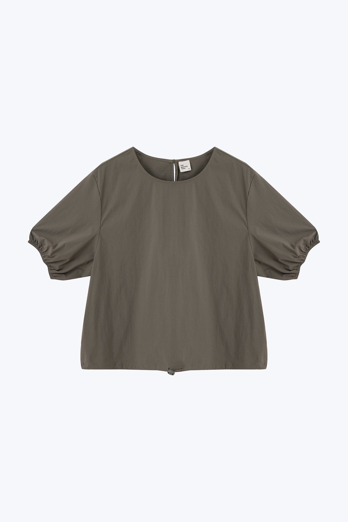 Drawcord Bubble Top - Army Green