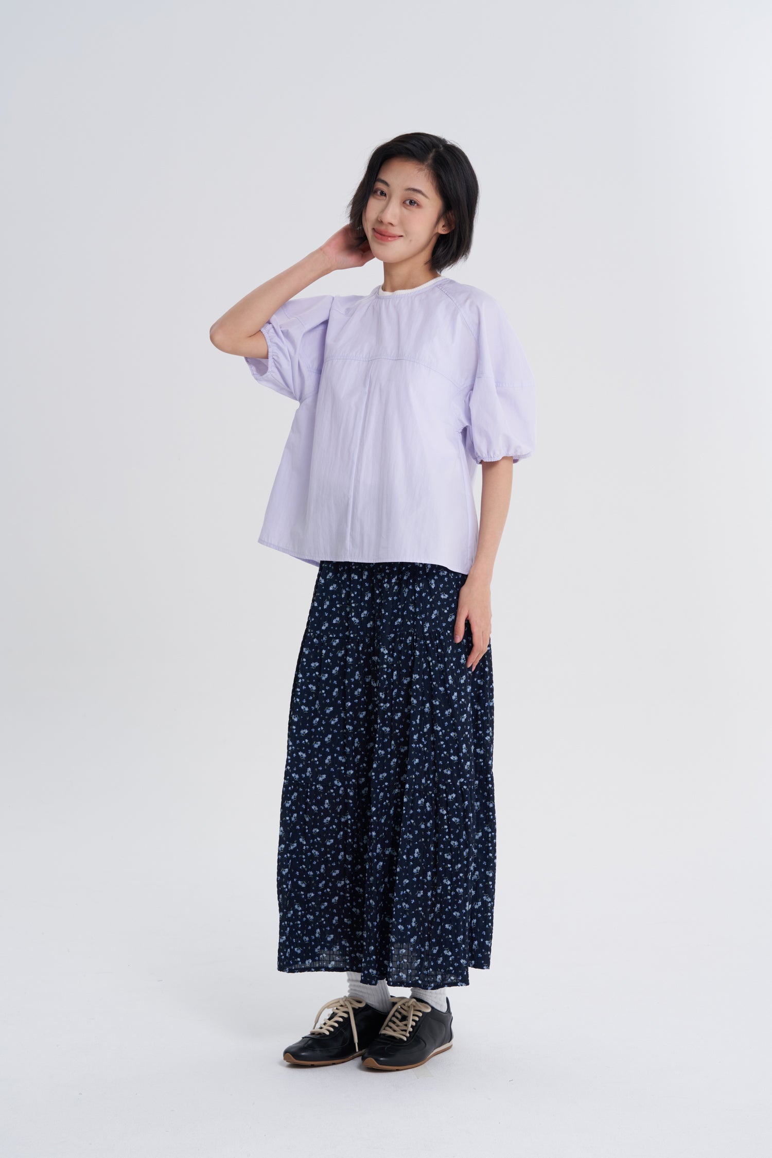 Front Seam Blouse - Lavendar