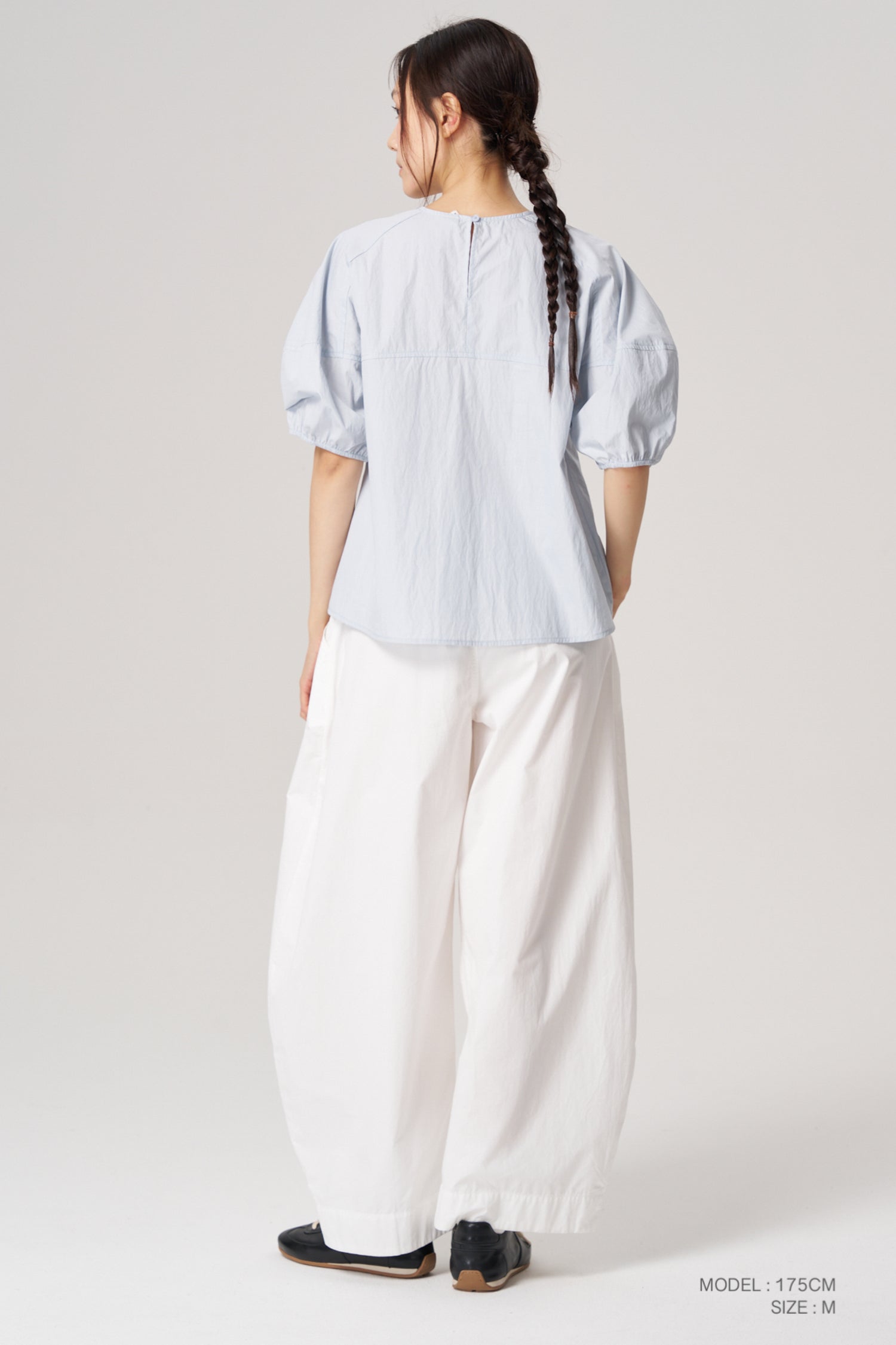 Front Seam Blouse - Sky Blue