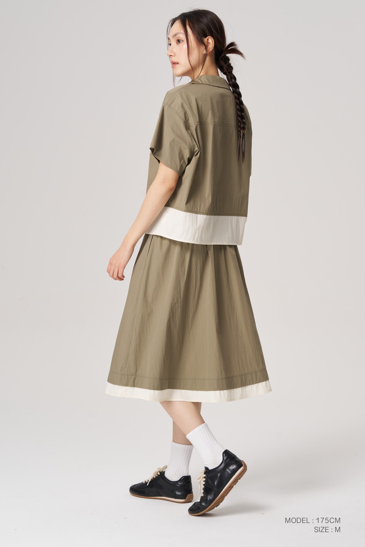 Colourblock Shirt - Army Green
