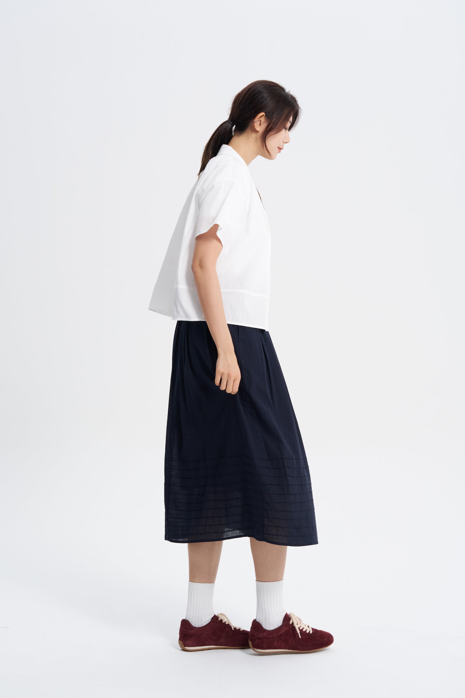 Colourblock Shirt - Cream