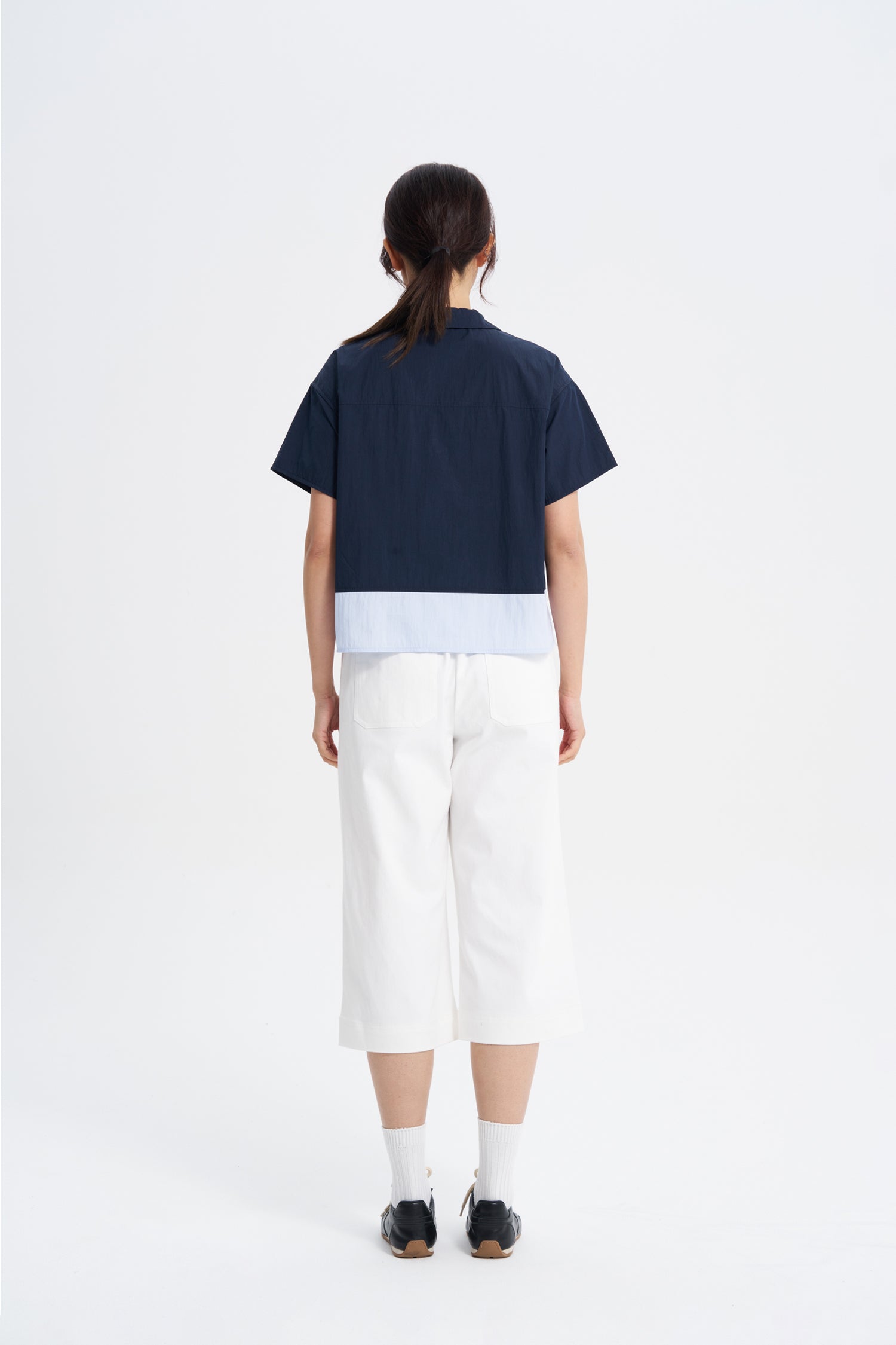 Colourblock Shirt - Navy