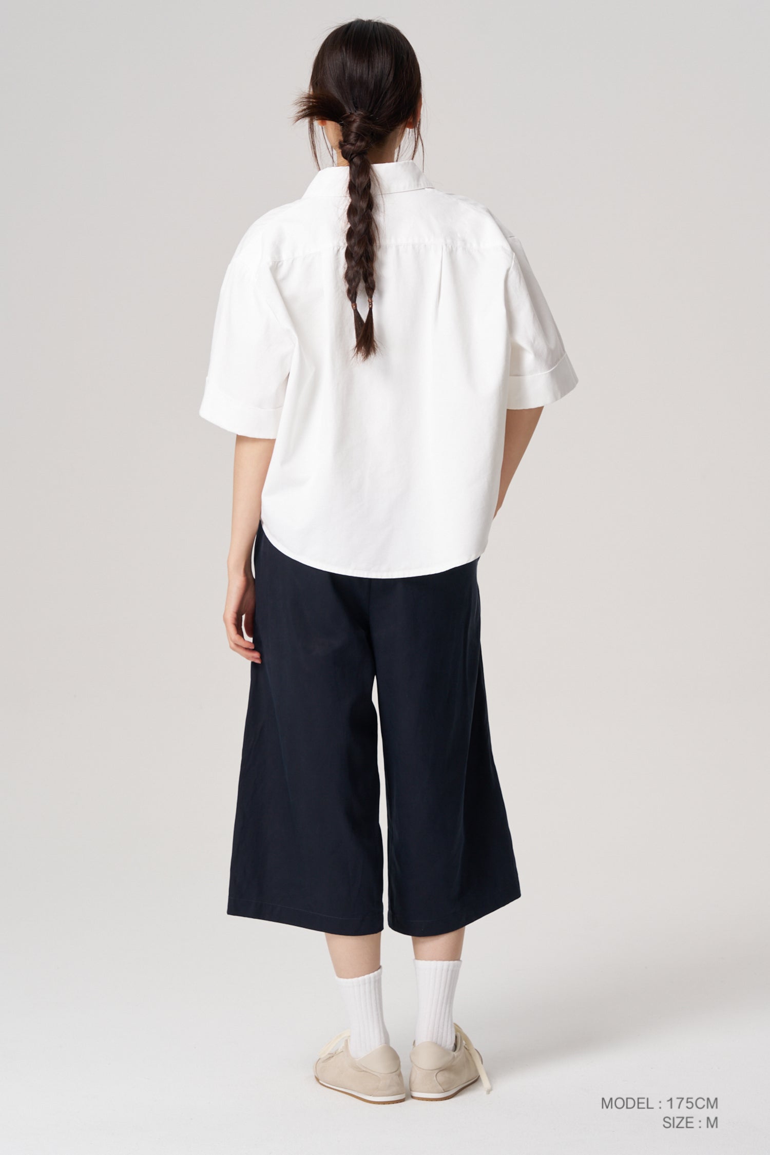 Snap Button Blouse - Cream