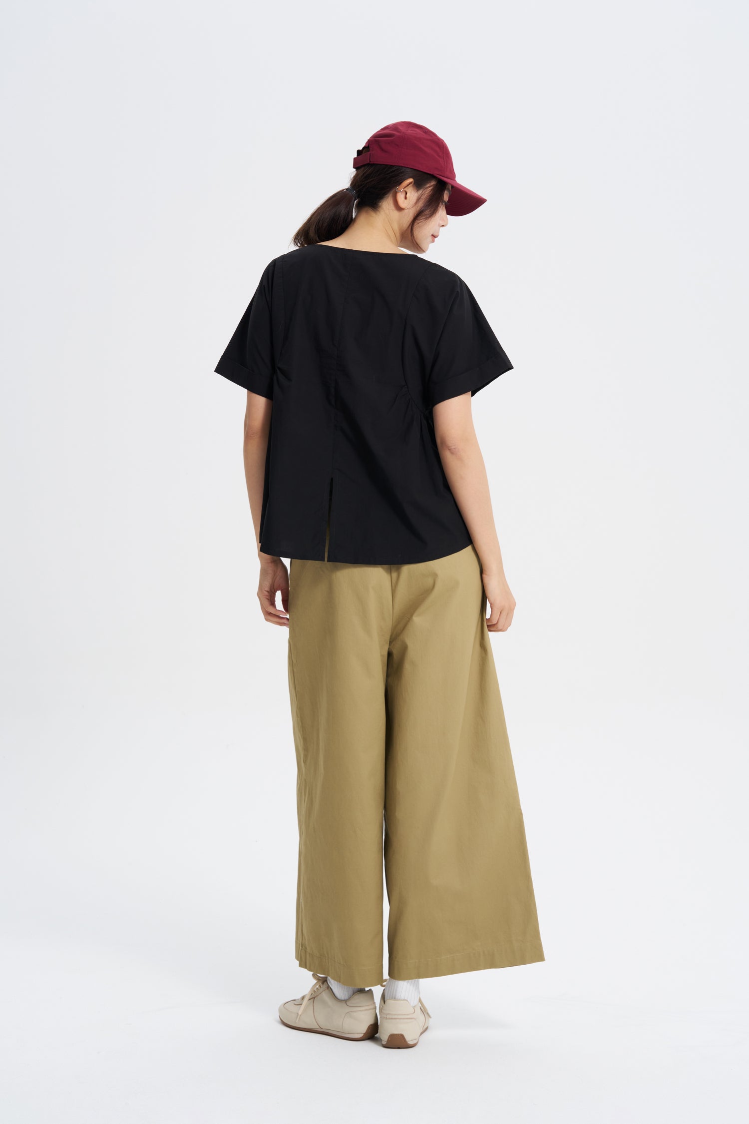 Gathered Blouse - Black