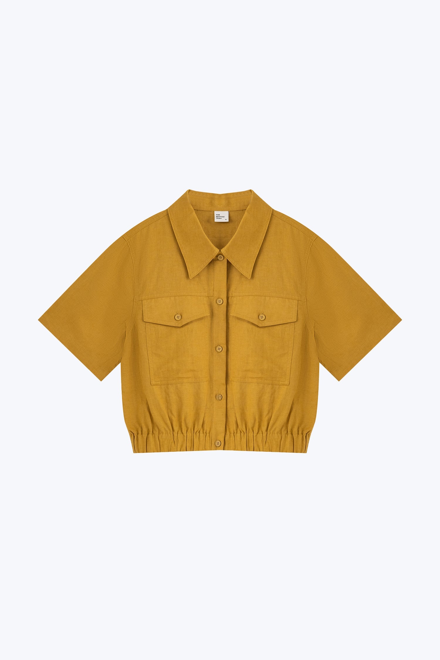 Patch Pocket Blouse - Mustard