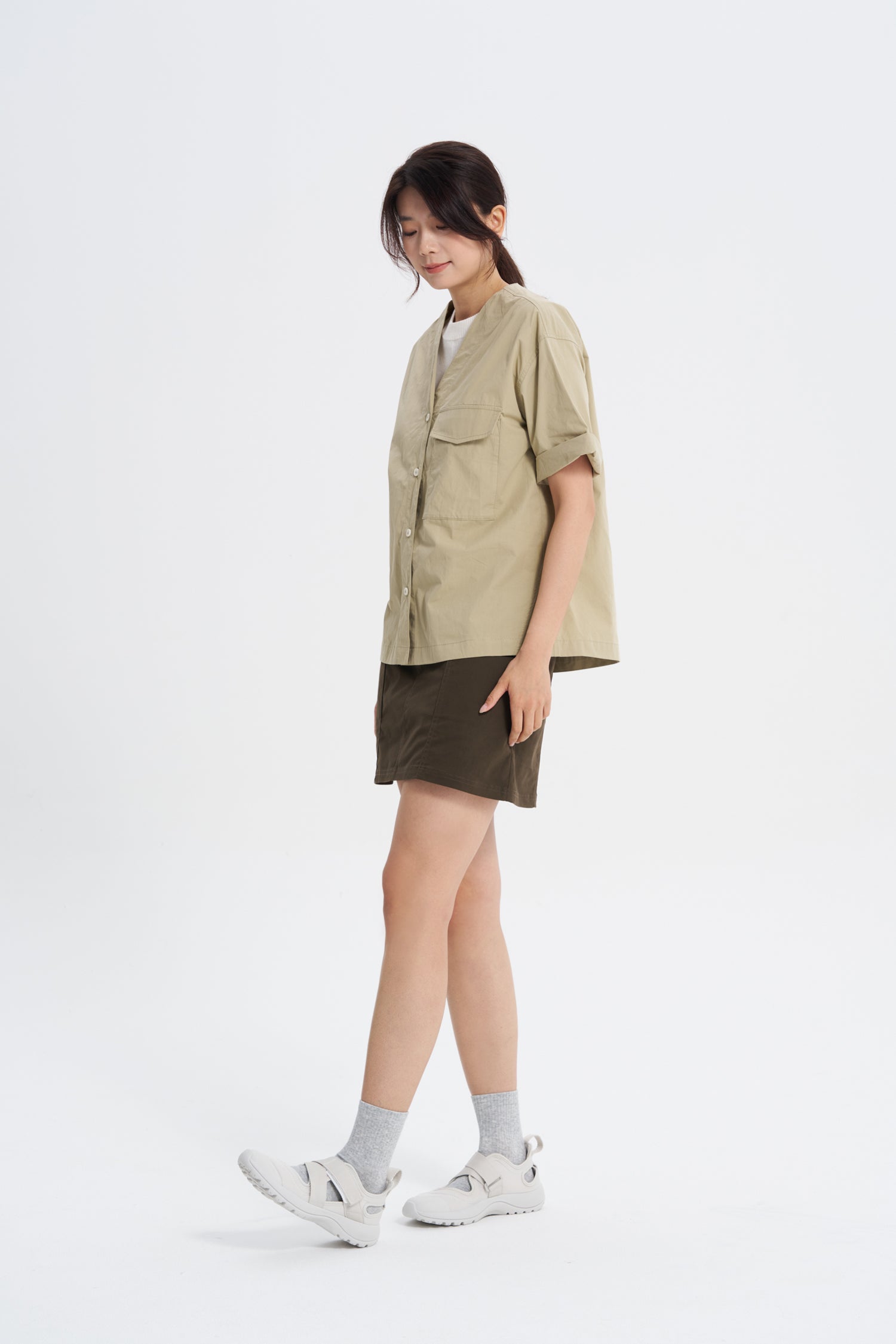 V-Neck Shirt - Khaki